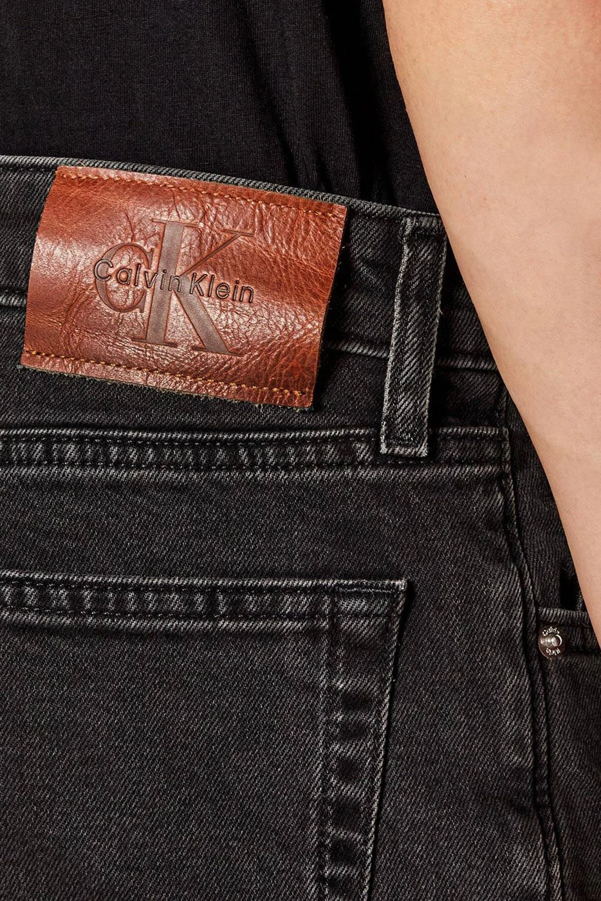 Calvin Klein Slim Fit Pamuklu Normal Bel Jeans LV04RB738G846 Erkek Kot Pantolon LV04RB738G 846 SİYAH - 5