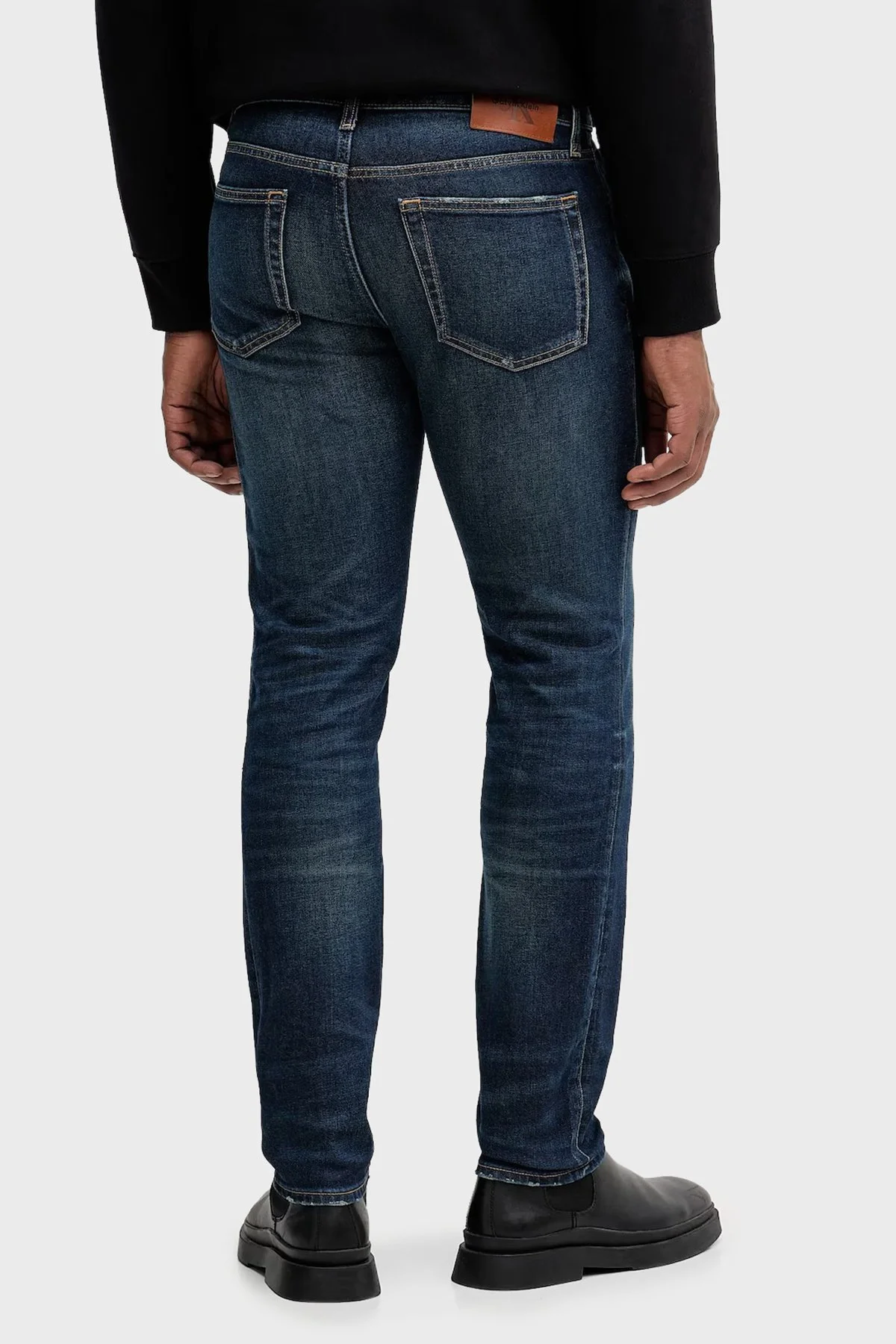 Calvin Klein Slim Fit Pamuklu Orta Bel Düz Paça Jeans LV04RE701G2TH Erkek Kot Pantolon LV04RE701G 2TH LACİVERT - 7