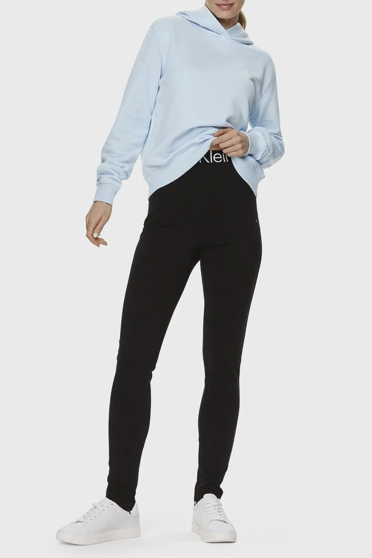 Calvin Klein Slim Fit Yüksek Bel Leggings J20J222601BEH Bayan Pantolon J20J222601 BEH SİYAH - 1