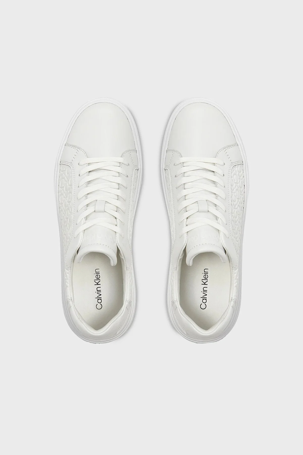 Calvin Klein Sneaker HM0HM014980LB Erkek Ayakkabı HM0HM01498 0LB BEYAZ - 5