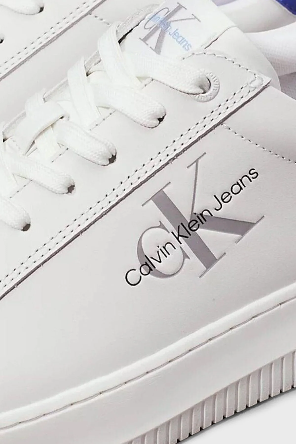 Calvin Klein Sneaker YM0YM0068101S Erkek Ayakkabı YM0YM00681 01S BEYAZ-MAVİ - 4