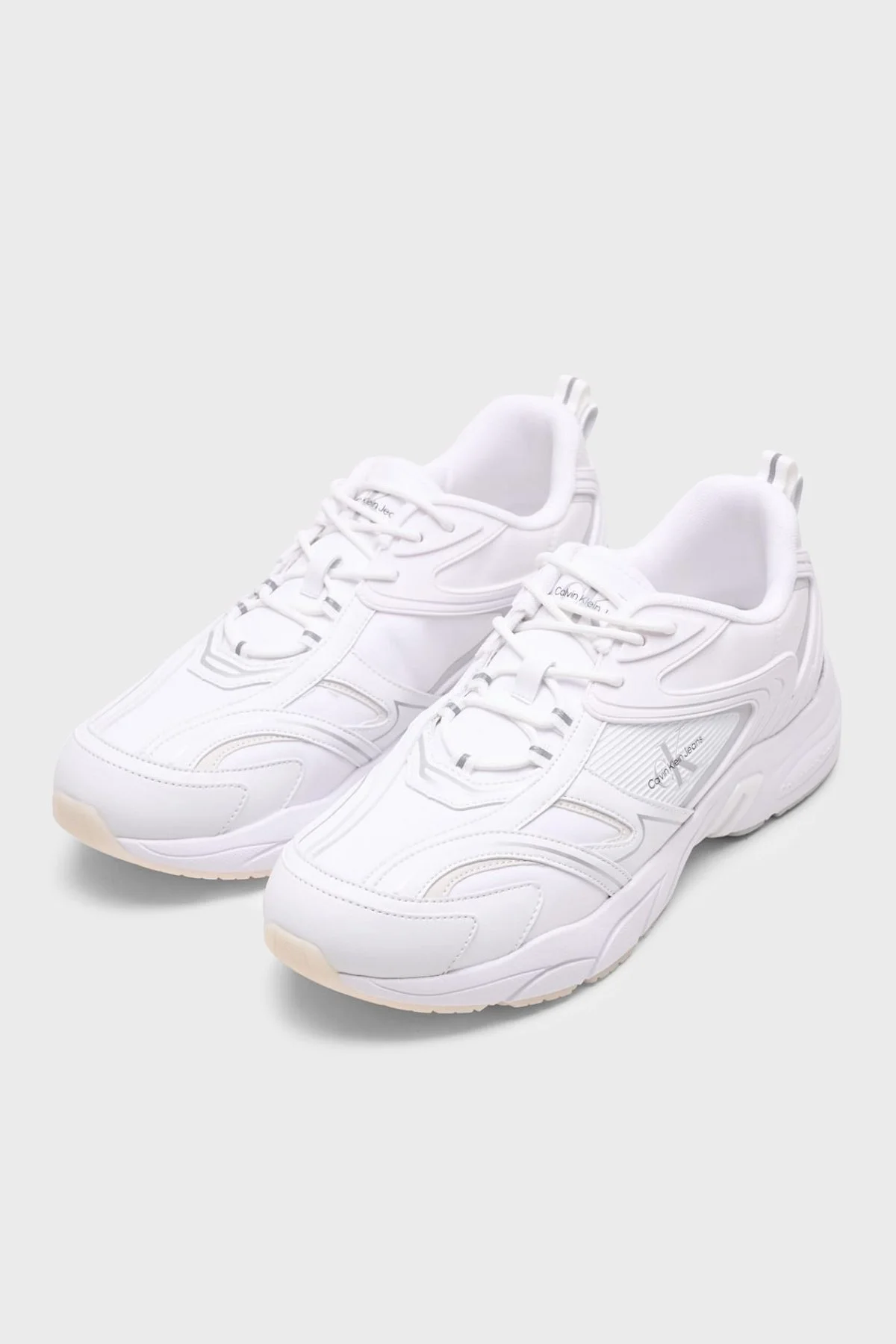 Calvin Klein Sneaker YM0YM009840K4 Erkek Ayakkabı YM0YM00984 0K4 BEYAZ - 2