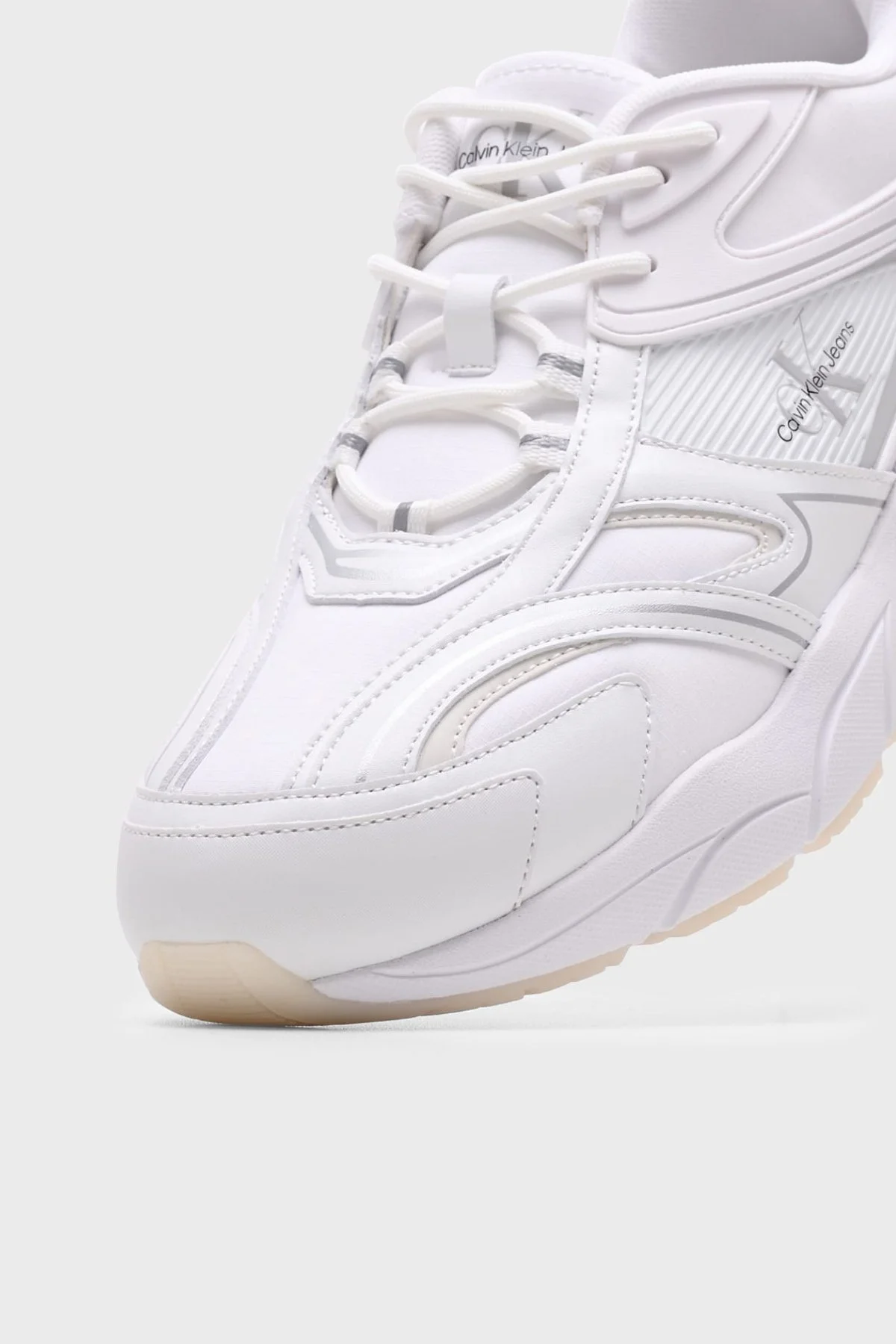 Calvin Klein Sneaker YM0YM009840K4 Erkek Ayakkabı YM0YM00984 0K4 BEYAZ - 3