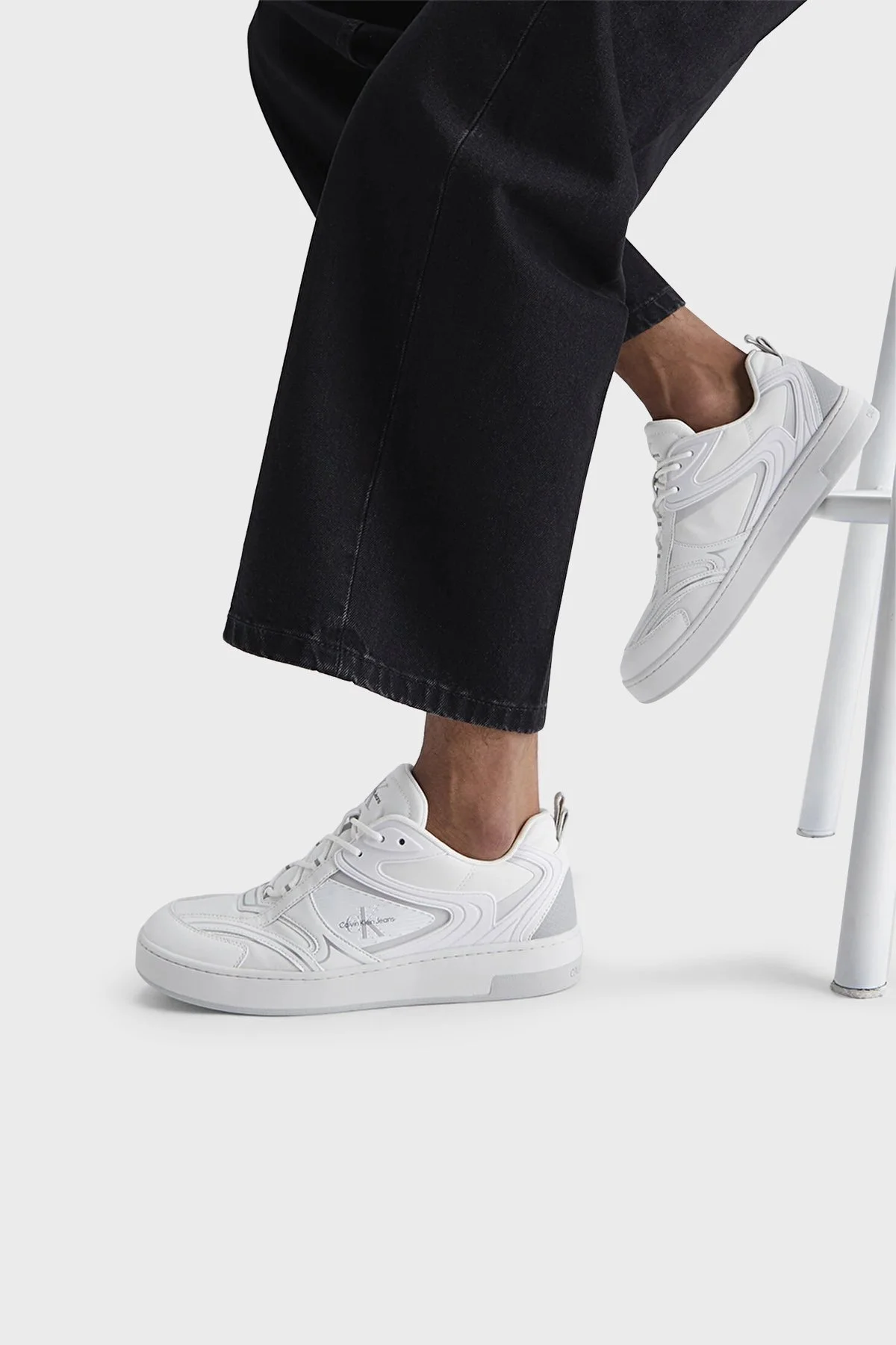 Calvin Klein Sneaker YM0YM009930K4 Erkek Ayakkabı YM0YM00993 0K4 BEYAZ - 2