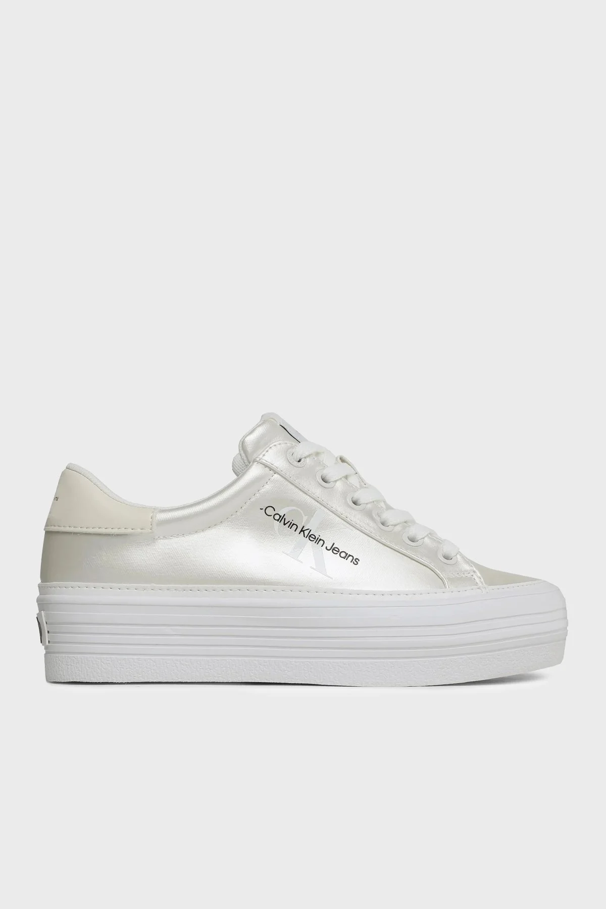Calvin Klein Sneaker YW0YW01037YBR Bayan Ayakkabı YW0YW01037 YBR Parlak Beyaz - 2