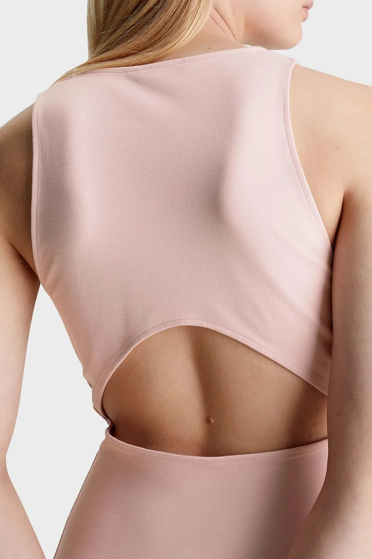 Calvin Klein Streç Fitted Cut Out Detaylı Mini J20J223067TF6 Bayan Elbise J20J223067 TF6 PUDRA - 3