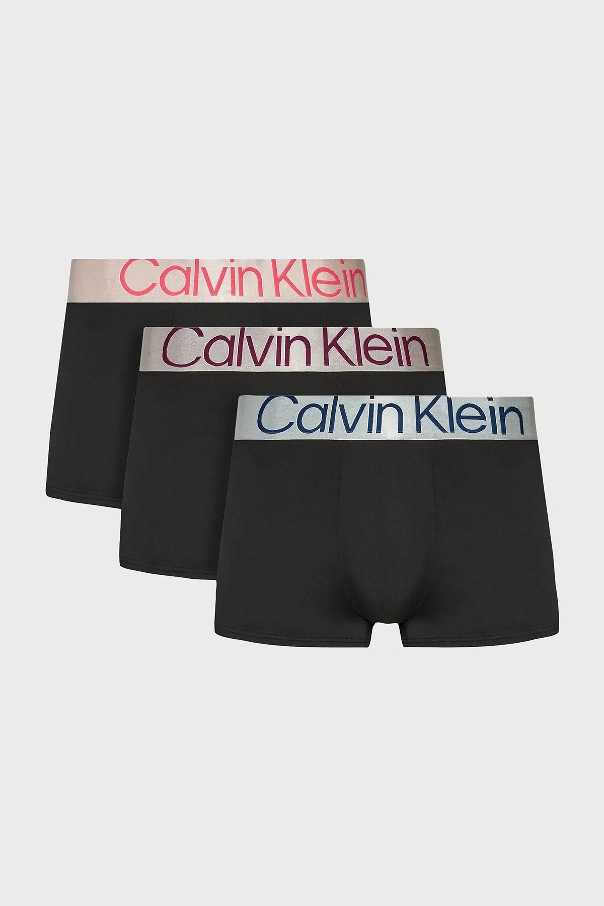 Calvin Klein Streç Logolu 3 Pack 000NB3074AMJ3 Erkek Boxer 000NB3074A MJ3 SİYAH - 1