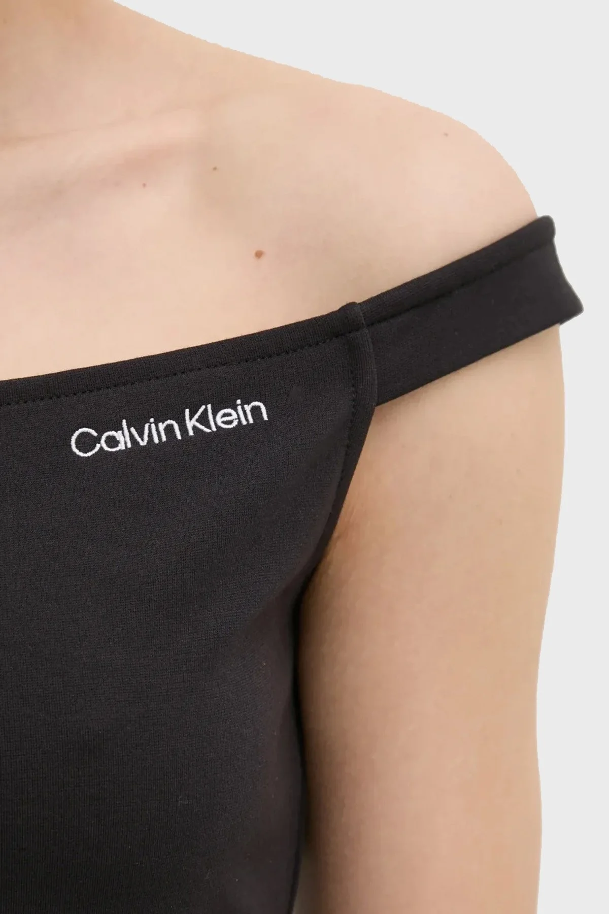 Calvin Klein Streç Logolu Slim Fit Kayık Yaka Mini Boy J20J225541BEH Bayan Elbise J20J225541 BEH SİYAH - 8