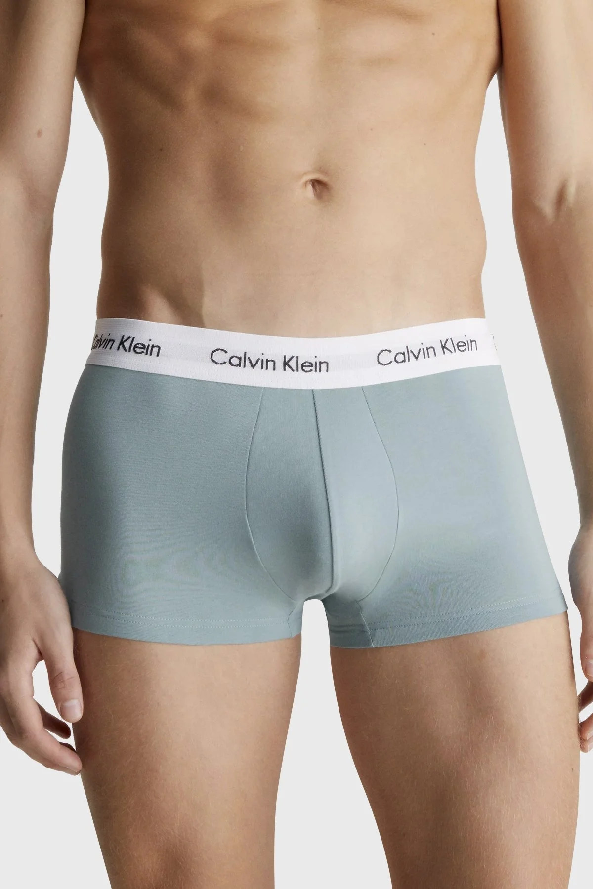 Calvin Klein Streç Pamuklu 3 Pack 0000U2664GN21 Erkek Boxer 0000U2664G N21 Yeşil-Mavi-Gri - 2