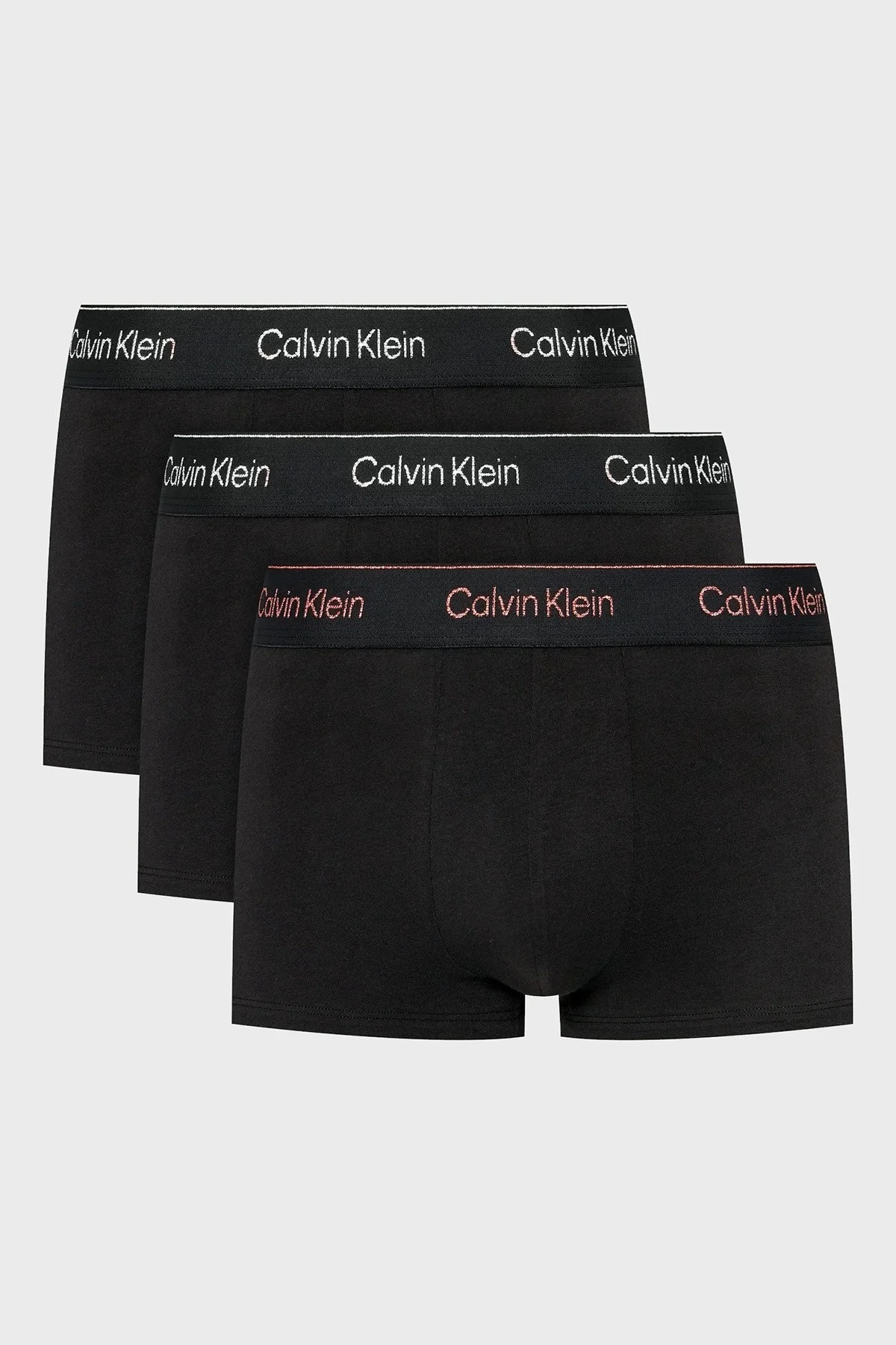 Calvin Klein Streç Pamuklu 3 Pack 000NB4076AQ6A Erkek Boxer 000NB4076A Q6A SİYAH - 1