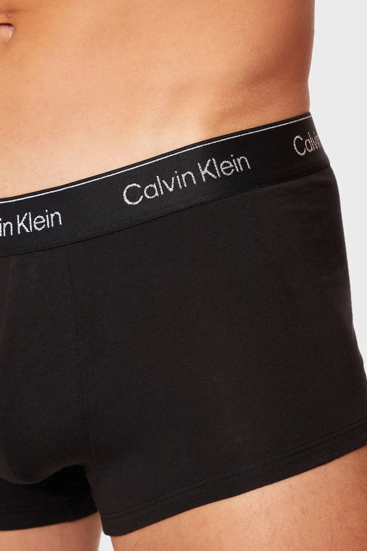 Calvin Klein Streç Pamuklu 3 Pack 000NB4076AQ6A Erkek Boxer 000NB4076A Q6A SİYAH - 5
