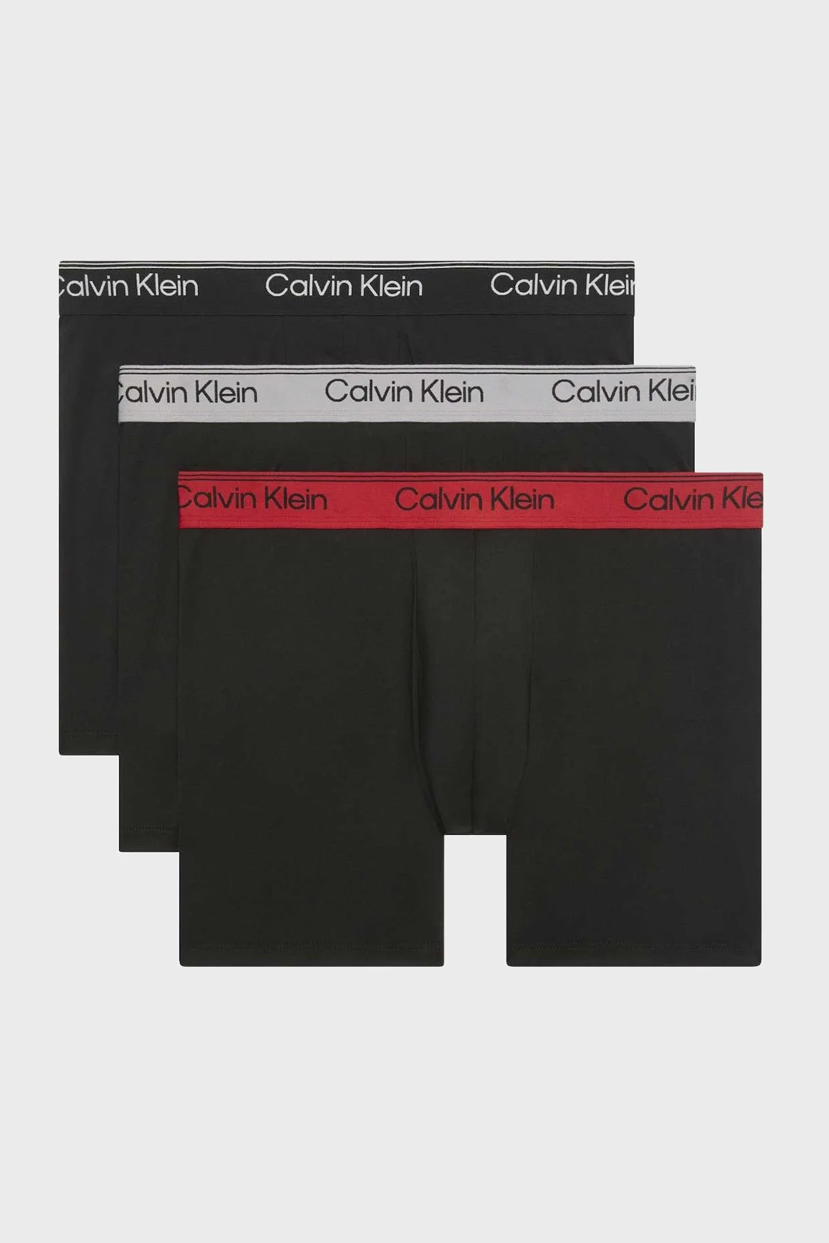 Calvin Klein Streç Pamuklu 3 Pack LV00NB42860AZ Erkek Boxer LV00NB4286 0AZ SİYAH - 1