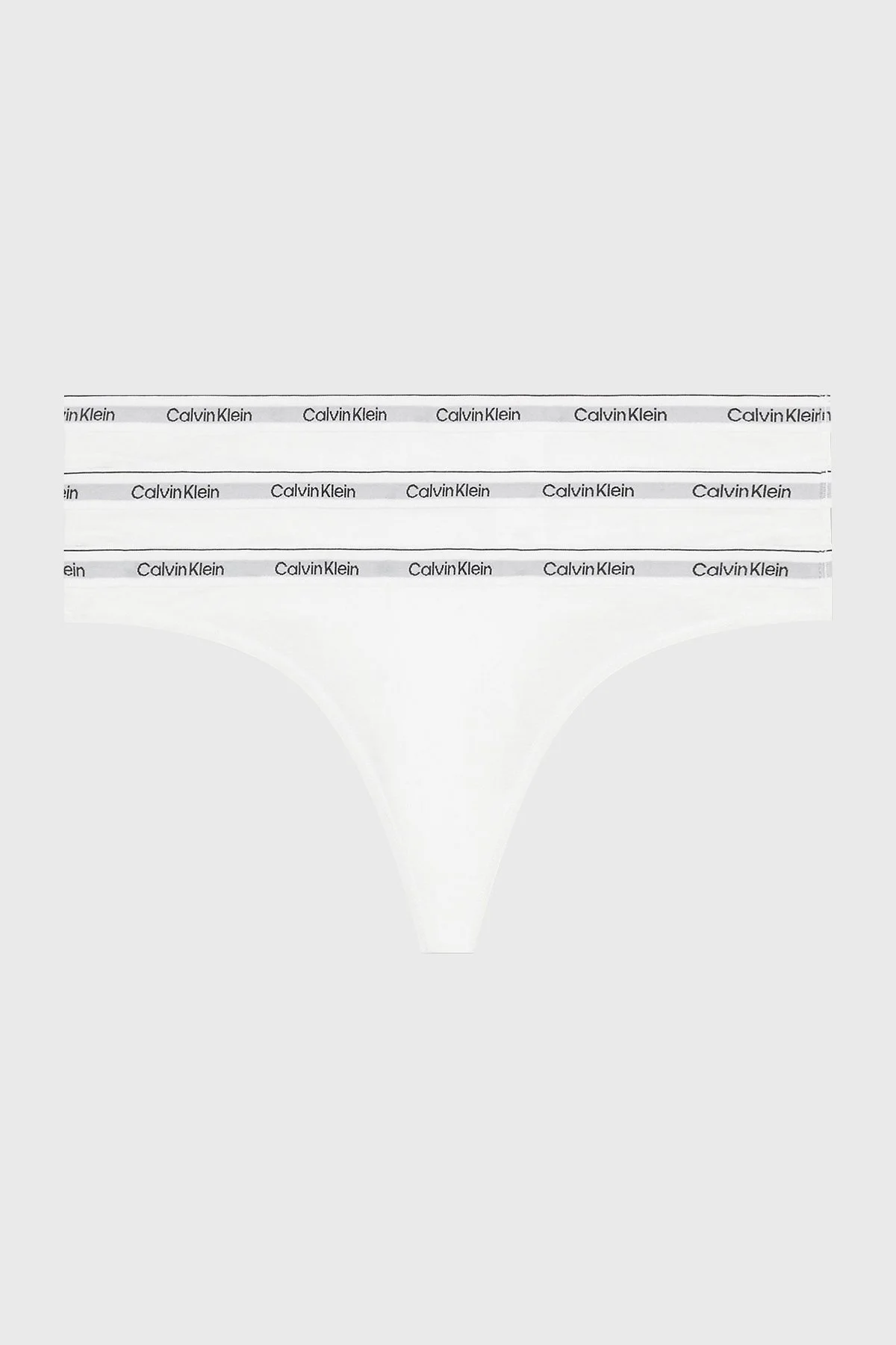 Calvin Klein Streç Pamuklu 3 Pack Tanga 000QD5209E100 Kadın Külot 000QD5209E 100 BEYAZ - 1