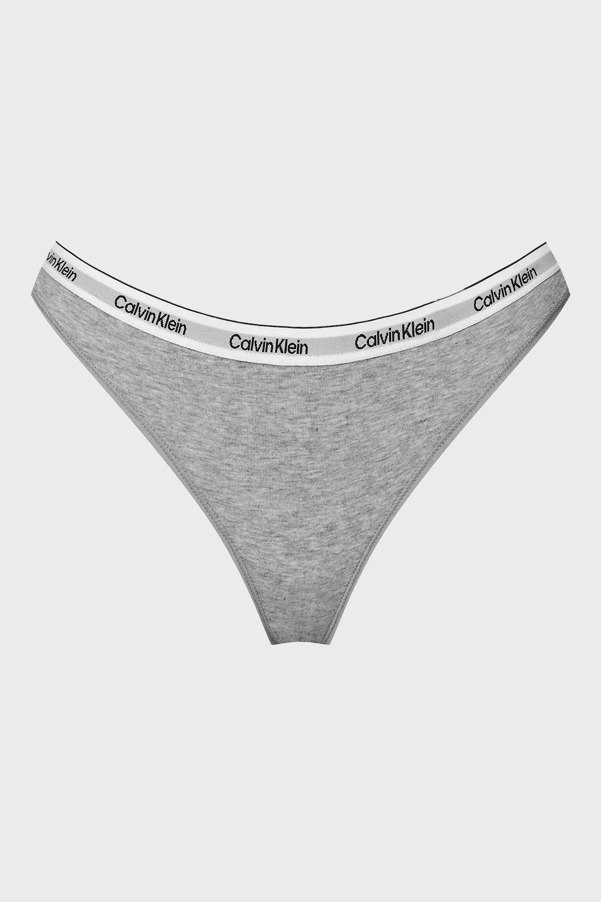 Calvin Klein Streç Pamuklu 3 Pack Tanga 000QD5209EMPI Bayan Külot 000QD5209E MPI SİYAH-BEYAZ-GRİ - 4