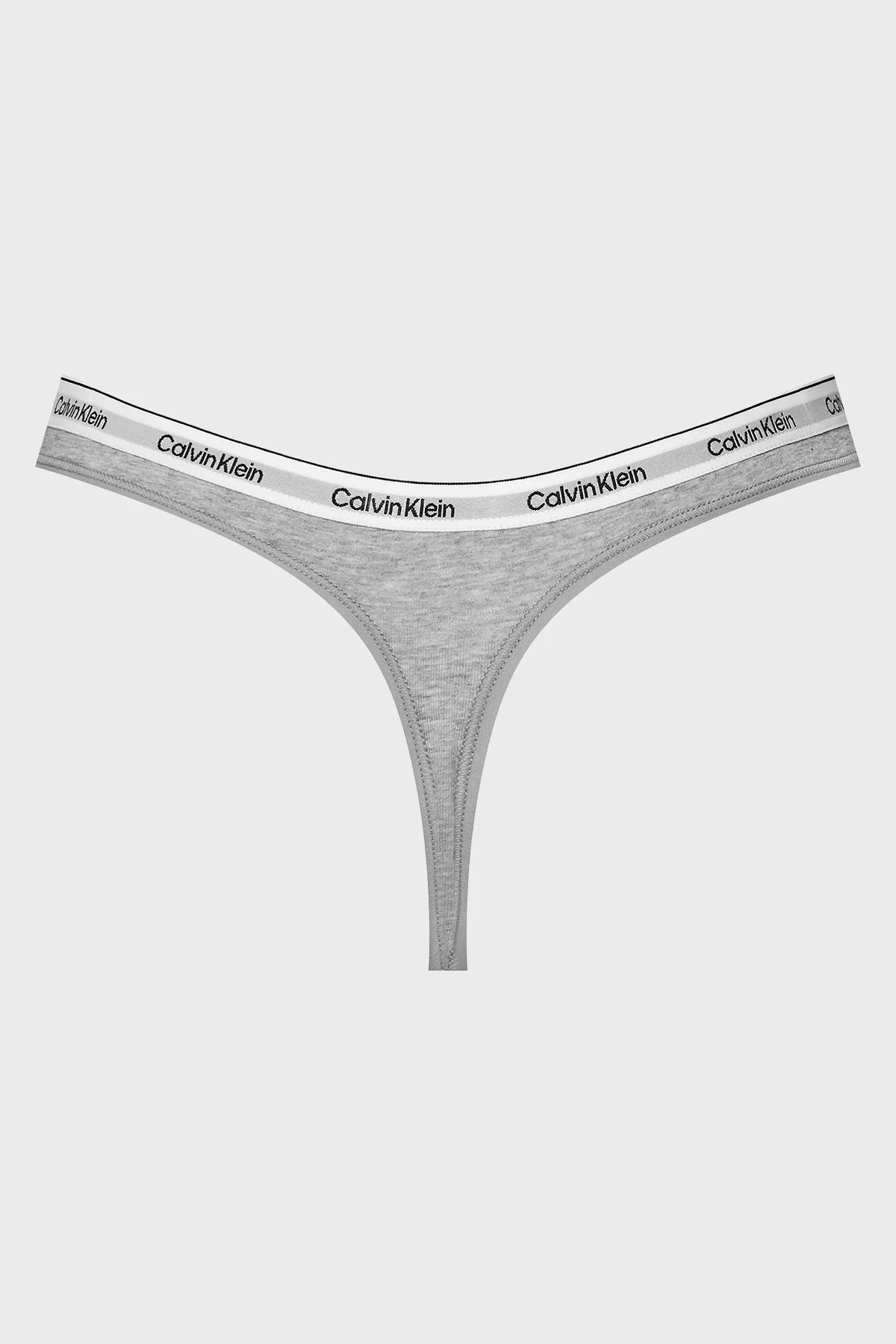 Calvin Klein Streç Pamuklu 3 Pack Tanga 000QD5209EMPI Bayan Külot 000QD5209E MPI SİYAH-BEYAZ-GRİ - 5