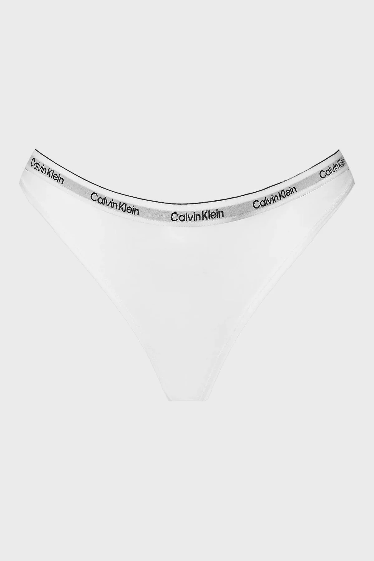 Calvin Klein Streç Pamuklu 3 Pack Tanga 000QD5209EMPI Bayan Külot 000QD5209E MPI SİYAH-BEYAZ-GRİ - 6