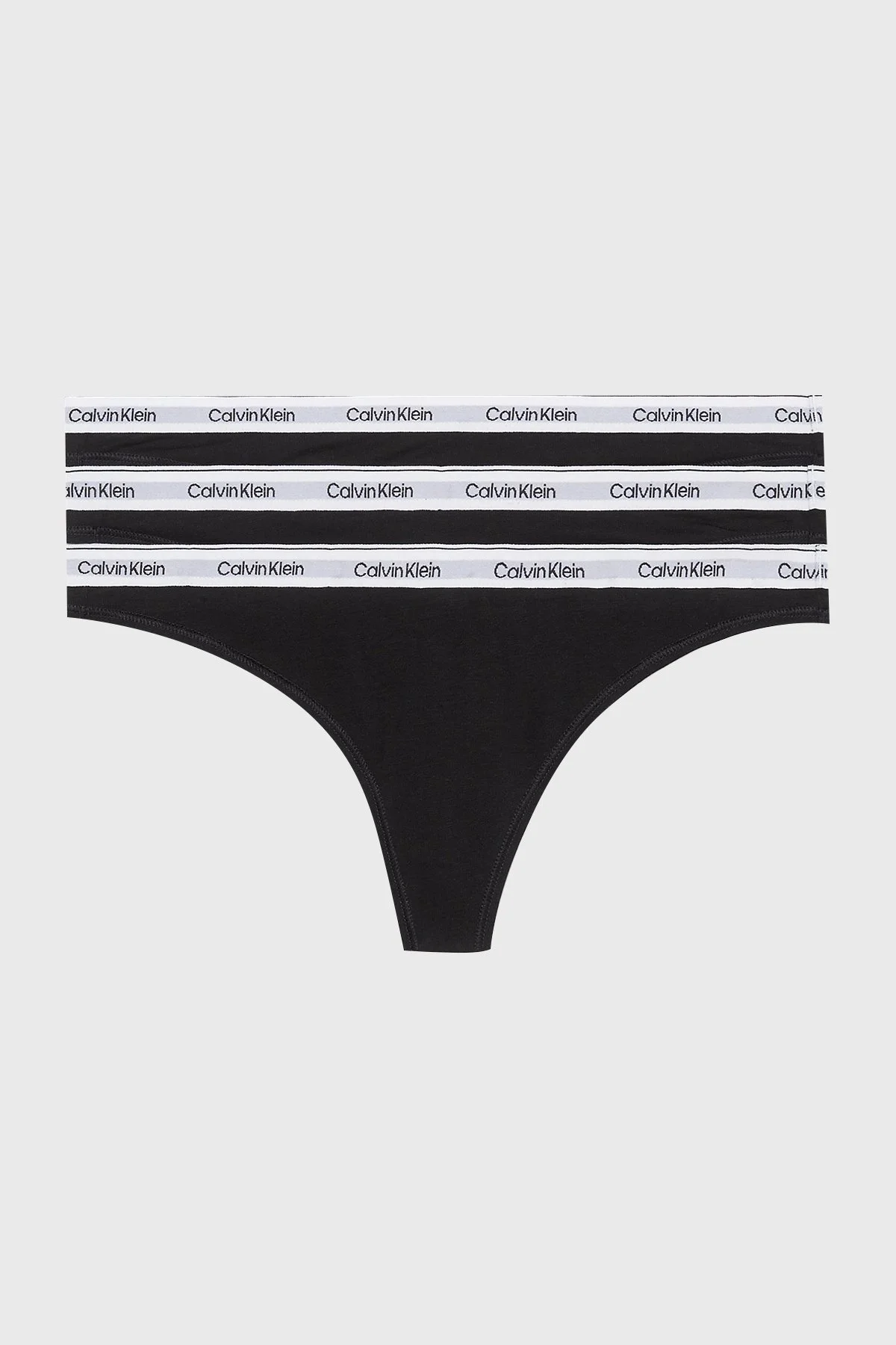 Calvin Klein Streç Pamuklu 3 Pack Tanga 000QD5209EUB1 Kadın Külot 000QD5209E UB1 SİYAH - 1