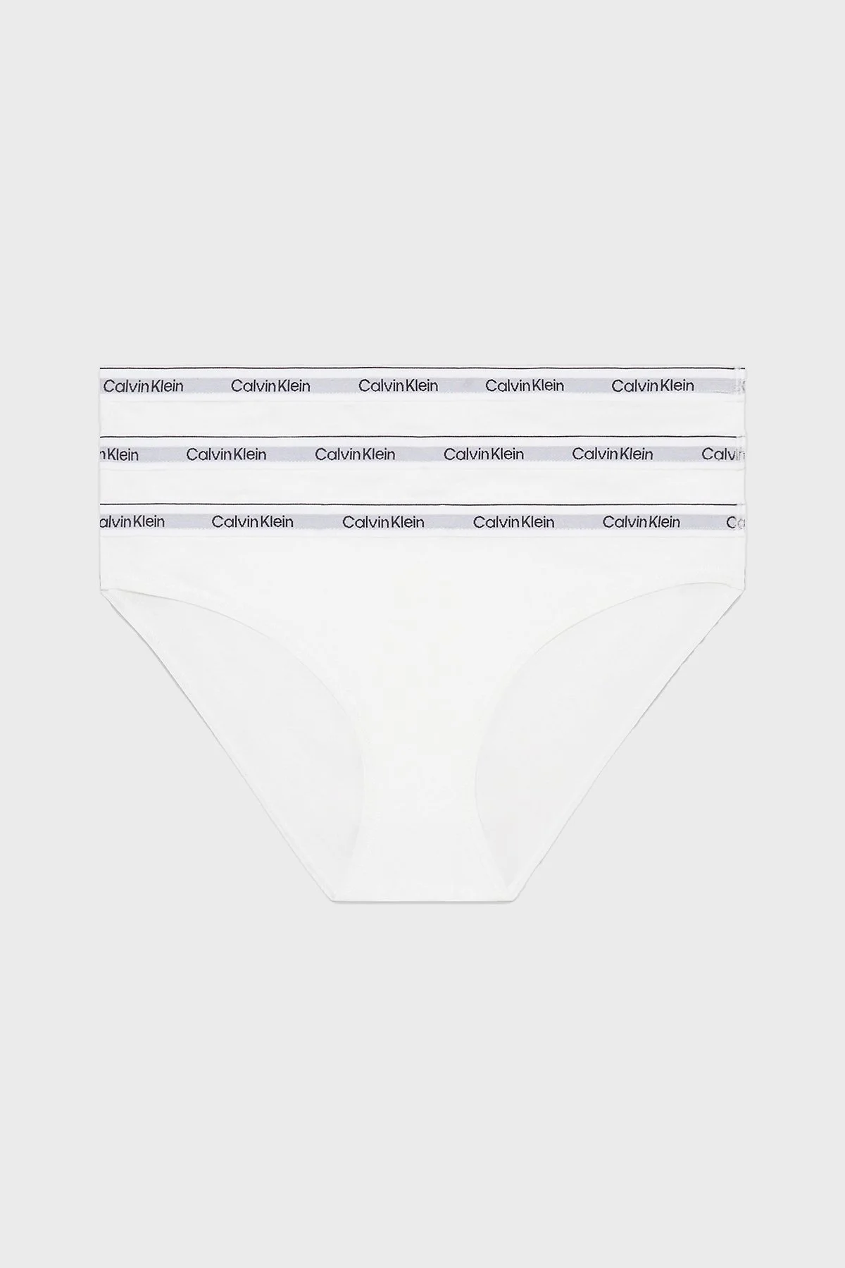 Calvin Klein Streç Pamuklu Düşük Bel 3 Pack 000QD5207E100 Kadın Külot 000QD5207E 100 BEYAZ - 1