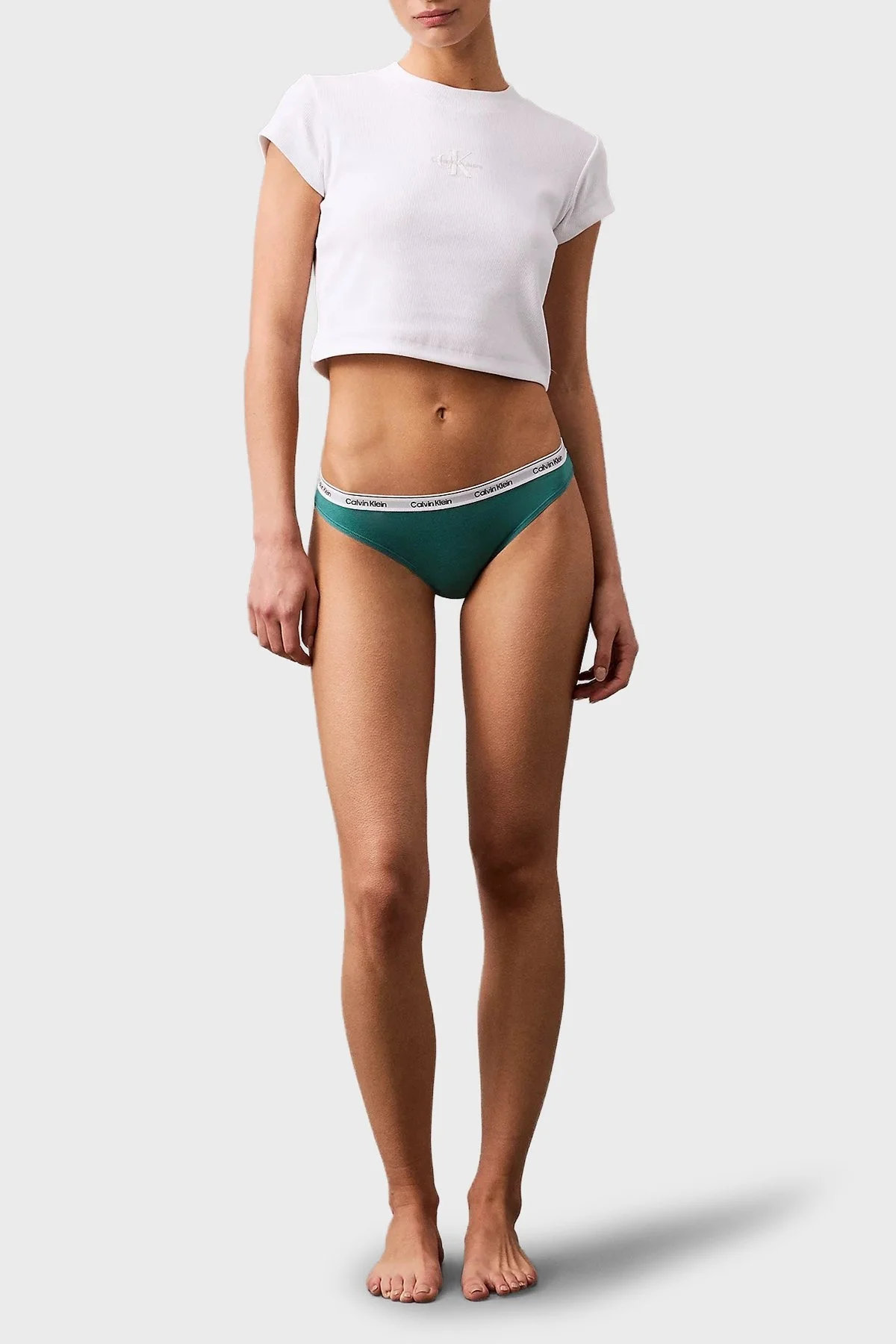 Calvin Klein Streç Pamuklu Düşük Bel Logolu 5 Pack 000QD5208EWAD Bayan Külot 000QD5208E WAD ÇOK RENKLİ - 3