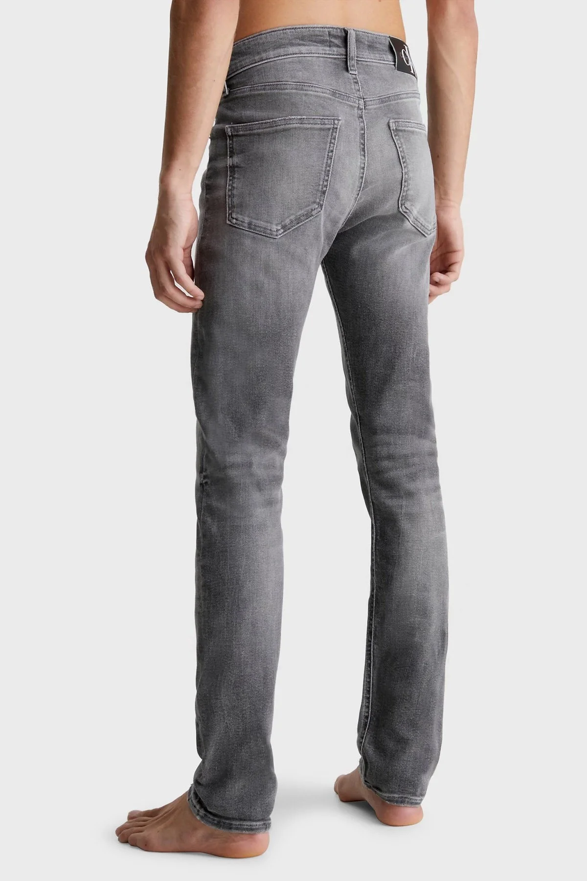 Calvin Klein Streç Pamuklu Düşük Bel Skinny Fit Dar Paça Jeans Erkek Pantolon J30J322838 1BZ GRİ - 2