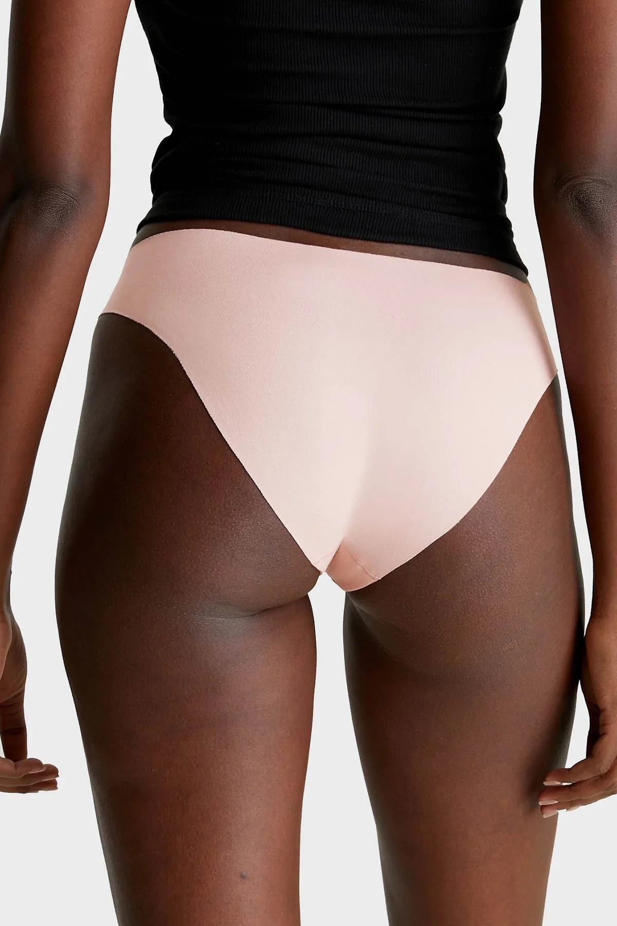 Calvin Klein Streç Pamuklu Lazer Kesim 3 Pack 000QD5200EN8I Bayan Külot 000QD5200E N8I Beyaz-Pembe-Siyah - 4