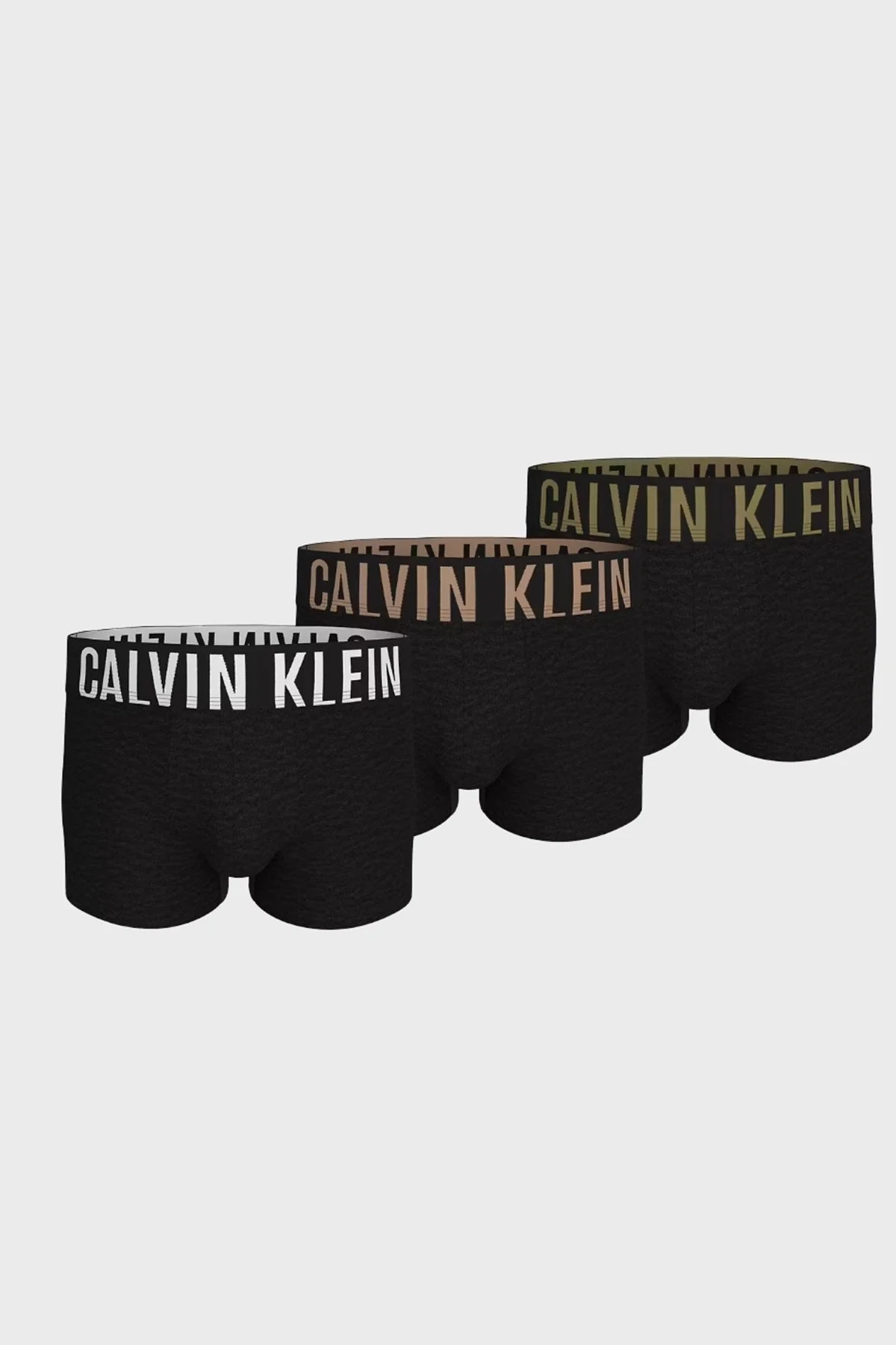 Calvin Klein Streç Pamuklu Logo Yazılı 3 Pack 000NB3608AQA3 Erkek Boxer 000NB3608A QA3 SİYAH - 4