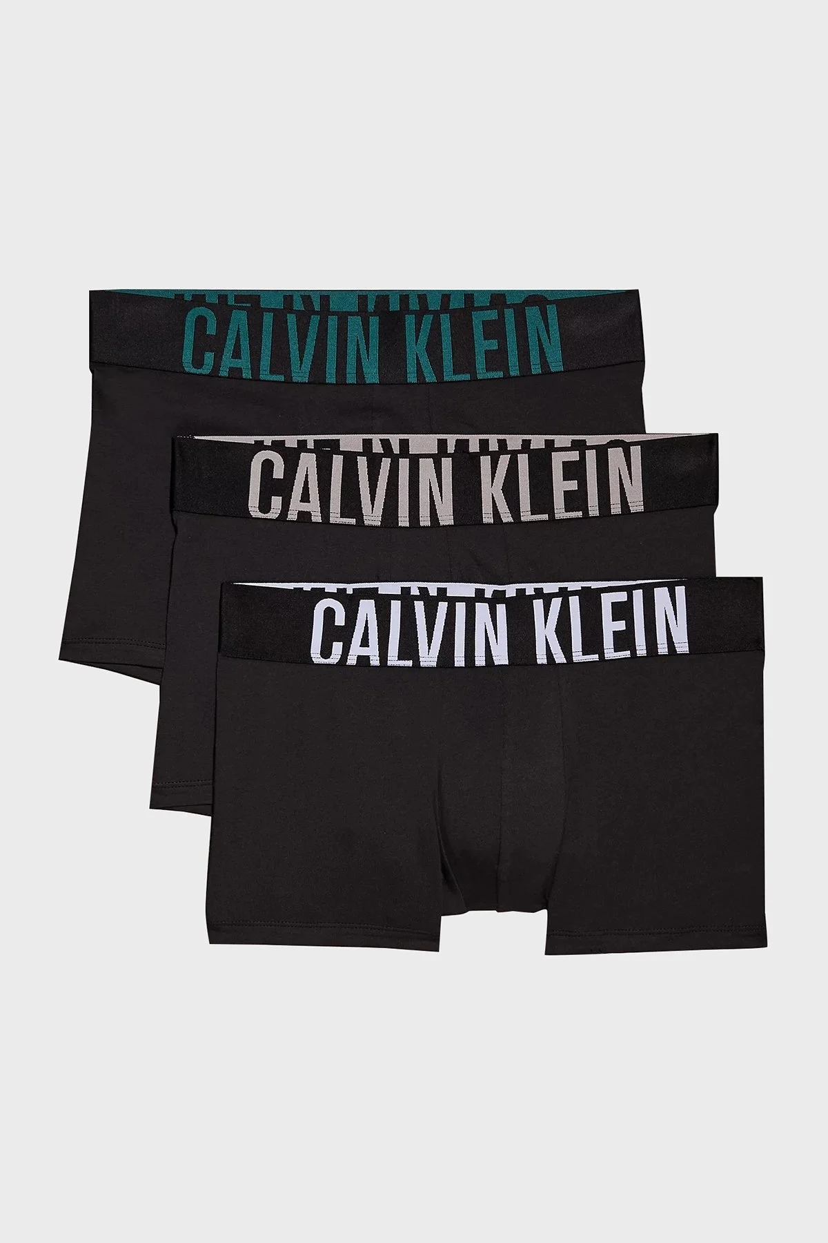 Calvin Klein Streç Pamuklu Logo Yazılı 3 Pack 000NB3608AQTJ Erkek Boxer 000NB3608A QTJ SİYAH - 1
