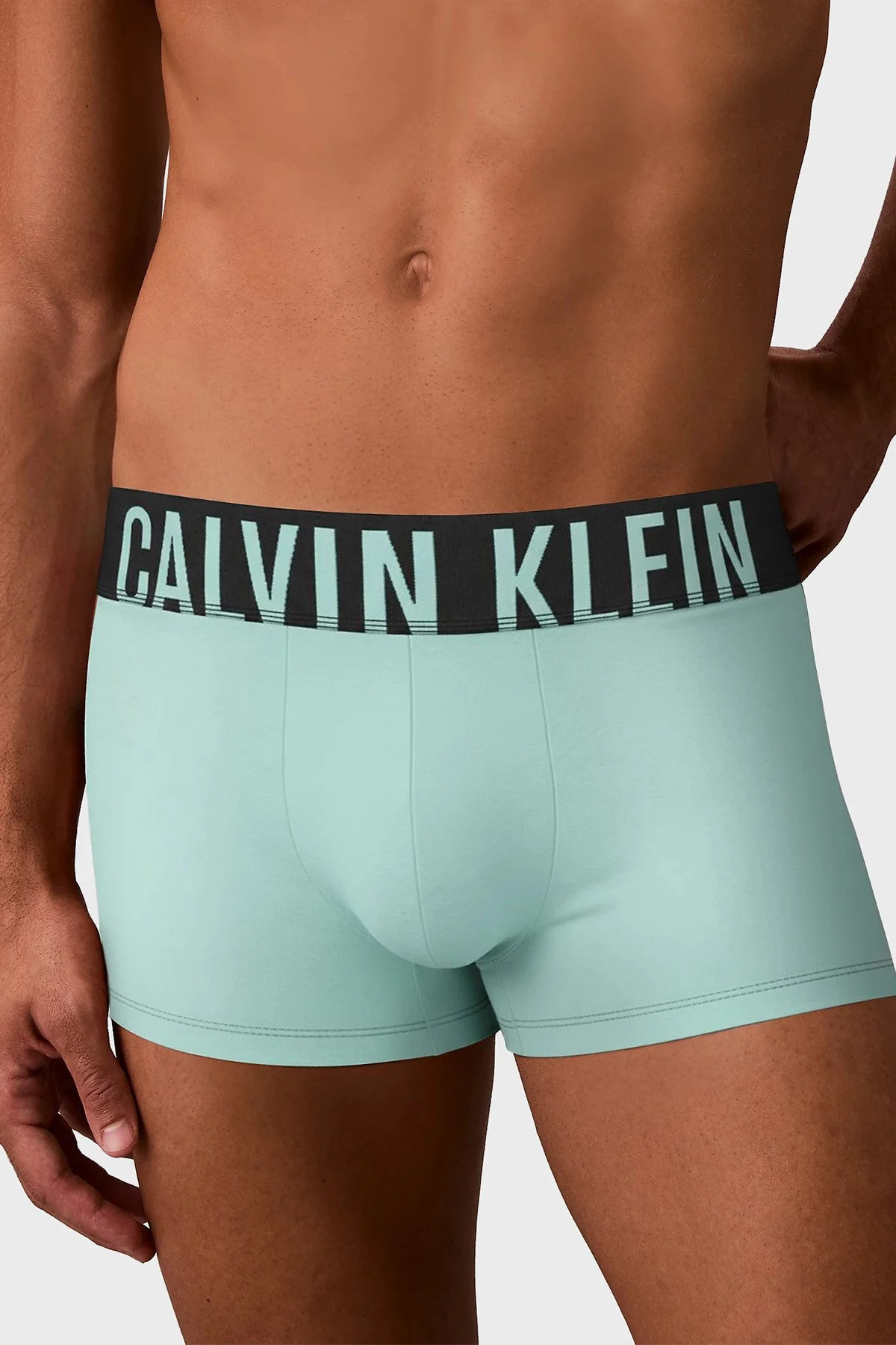Calvin Klein Streç Pamuklu Logolu 3 Pack 000NB3608AZDB Erkek Boxer 000NB3608A ZDB Siyah-Su Yeşili-Antrasit - 6