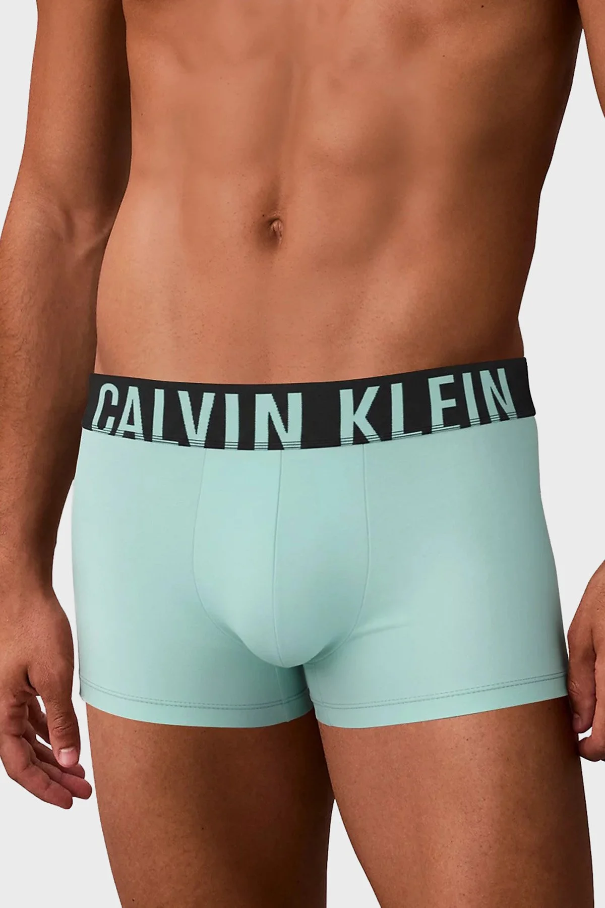 Calvin Klein Streç Pamuklu Logolu 3 Pack 000NB3608AZDB Erkek Boxer 000NB3608A ZDB Siyah-Su Yeşili-Antrasit - 7