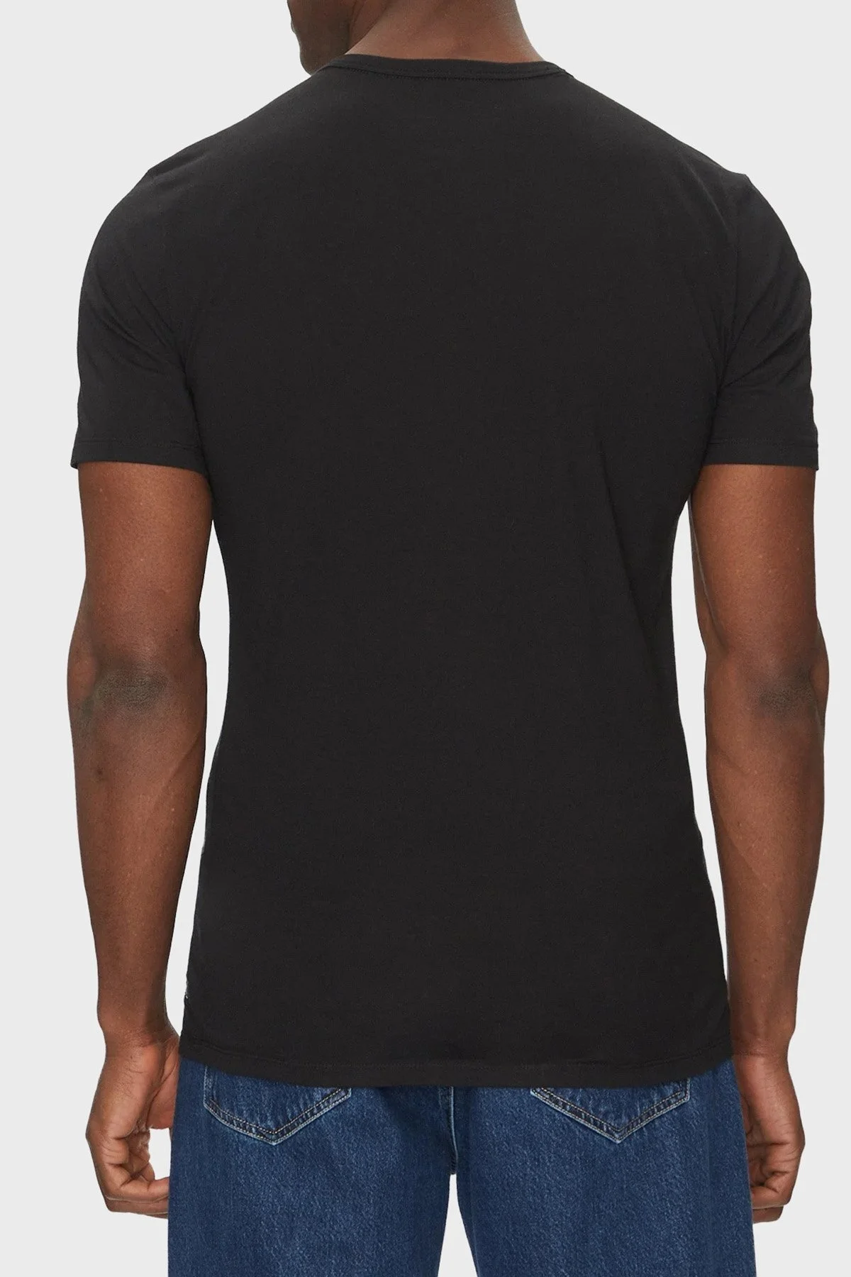 Calvin Klein Streç Pamuklu Regular Fit Bisiklet Yaka 3 Pack LV00NB4185UB1 Erkek T Shirt LV00NB4185 UB1 SİYAH - 10