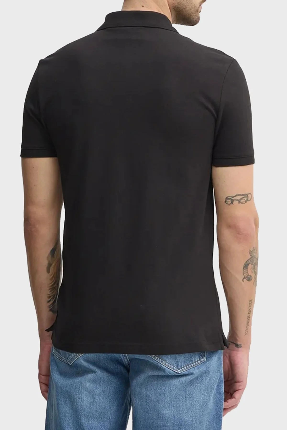 Calvin Klein Streç Pamuklu Regular Fit Düğmeli J30J3256640GM Erkek Polo Yaka T Shirt J30J325664 0GM SİYAH - 7