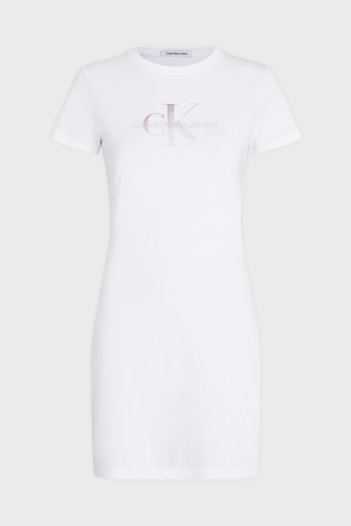 Calvin Klein Streç Pamuklu Regular Fit Mini J20J223056YAF Bayan Elbise J20J223056 YAF BEYAZ - 8