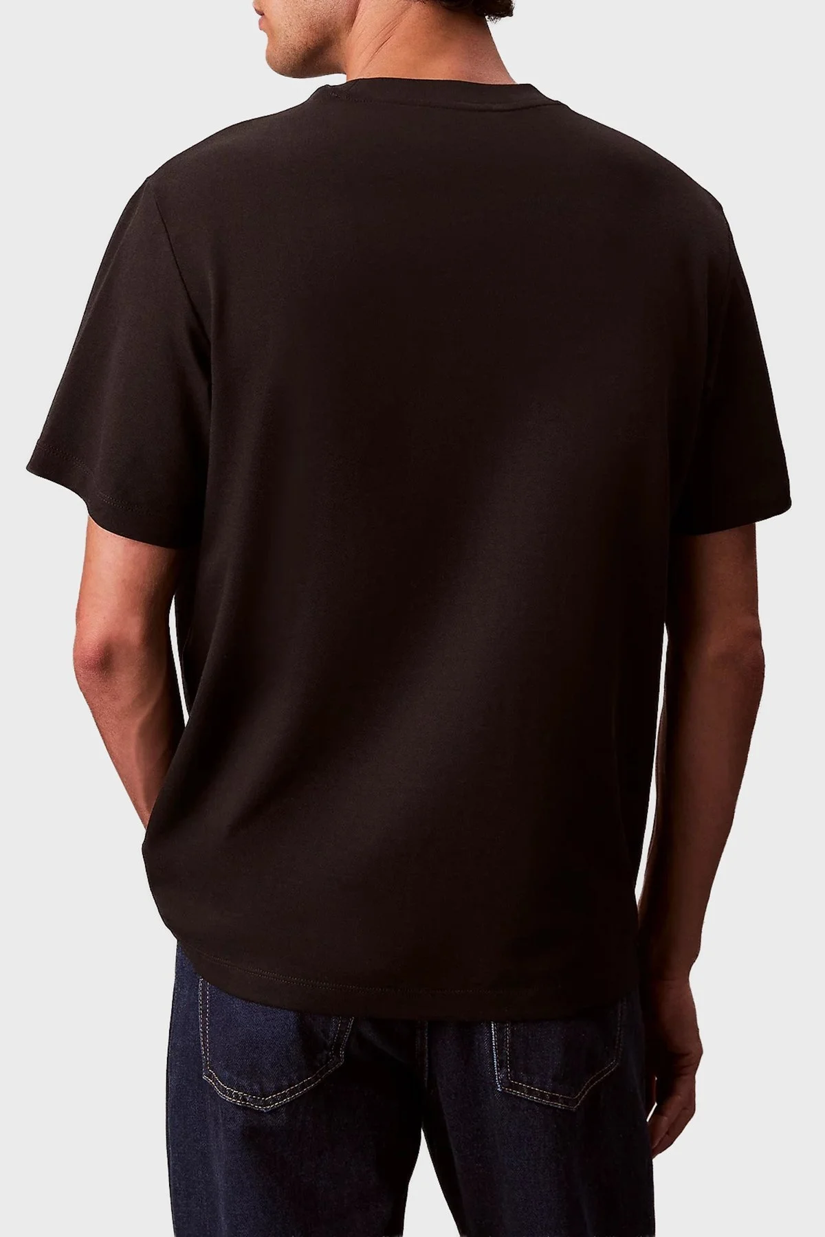 Calvin Klein Streç Pamuklu Regular Fit Sıfır Yaka LV04LC241GUB1 Erkek T Shirt LV04LC241G UB1 SİYAH - 2