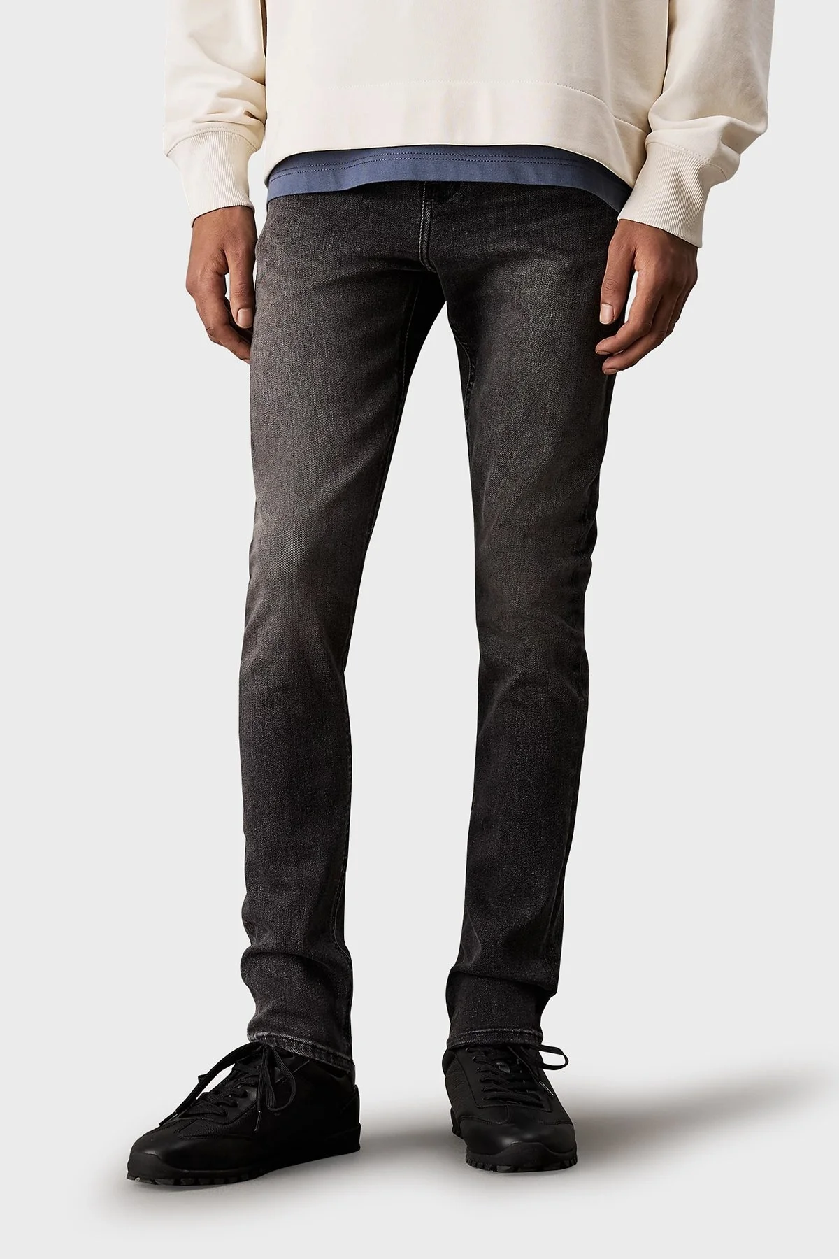 Calvin Klein Streç Pamuklu Skinny Fit Düşük Bel Dar Paça Jeans J30J3271501BY Erkek Kot Pantolon J30J327150 1BY SİYAH - 6