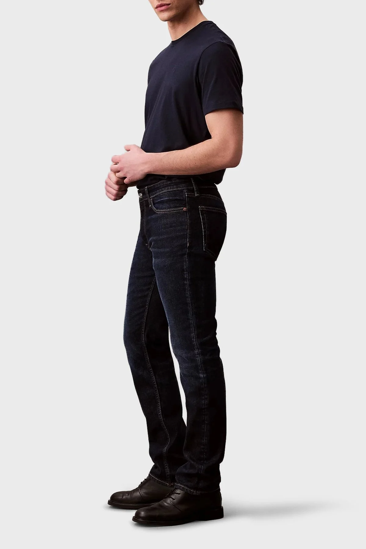 Calvin Klein Streç Pamuklu Skinny Fit Düşük Bel Dar Paça Jeans LV04RB740GUB2 Erkek Kot Pantolon LV04RB740G UB2 LACİVERT - 6