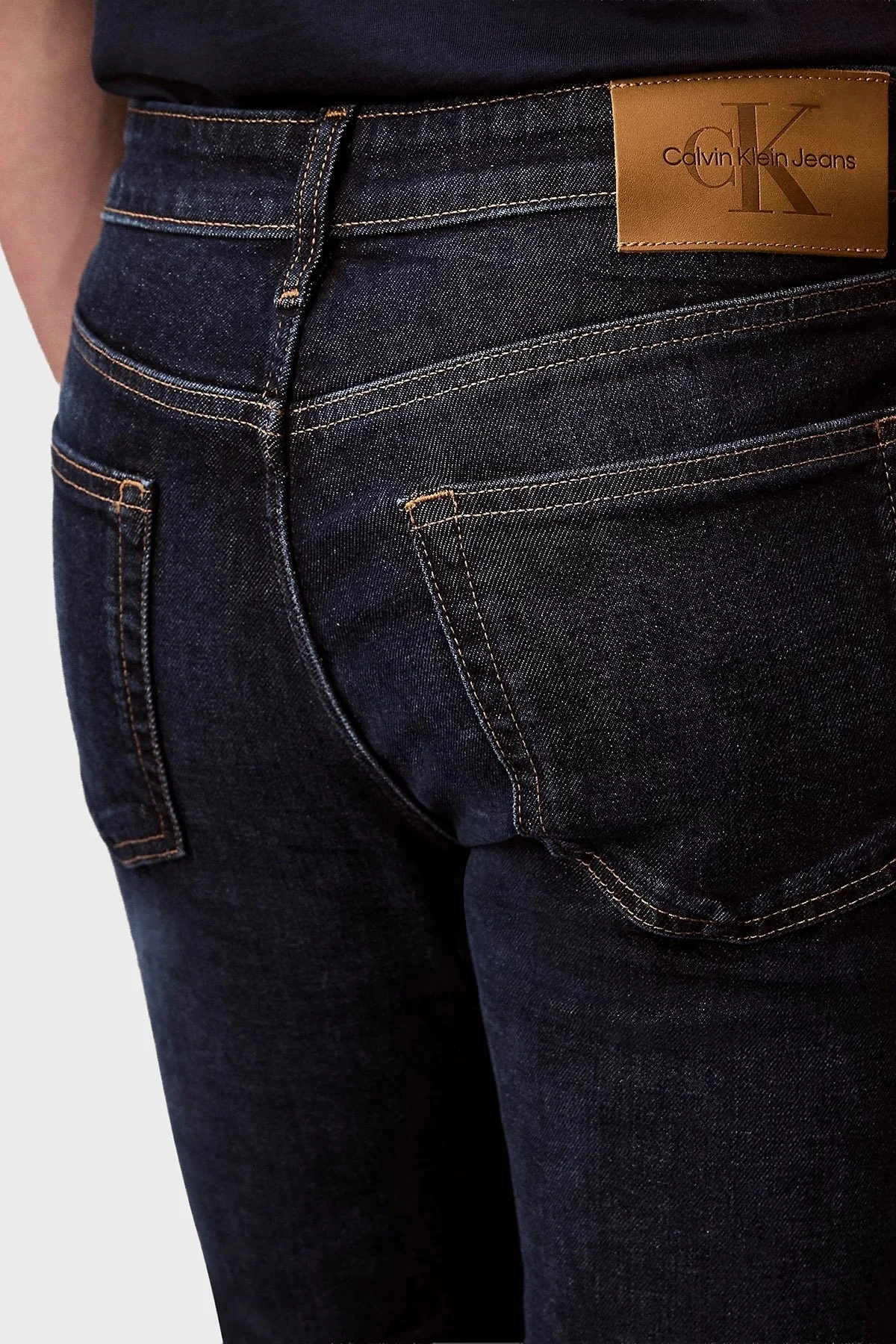 Calvin Klein Streç Pamuklu Skinny Fit Düşük Bel Dar Paça Jeans LV04RB740GUB2 Erkek Kot Pantolon LV04RB740G UB2 LACİVERT - 7