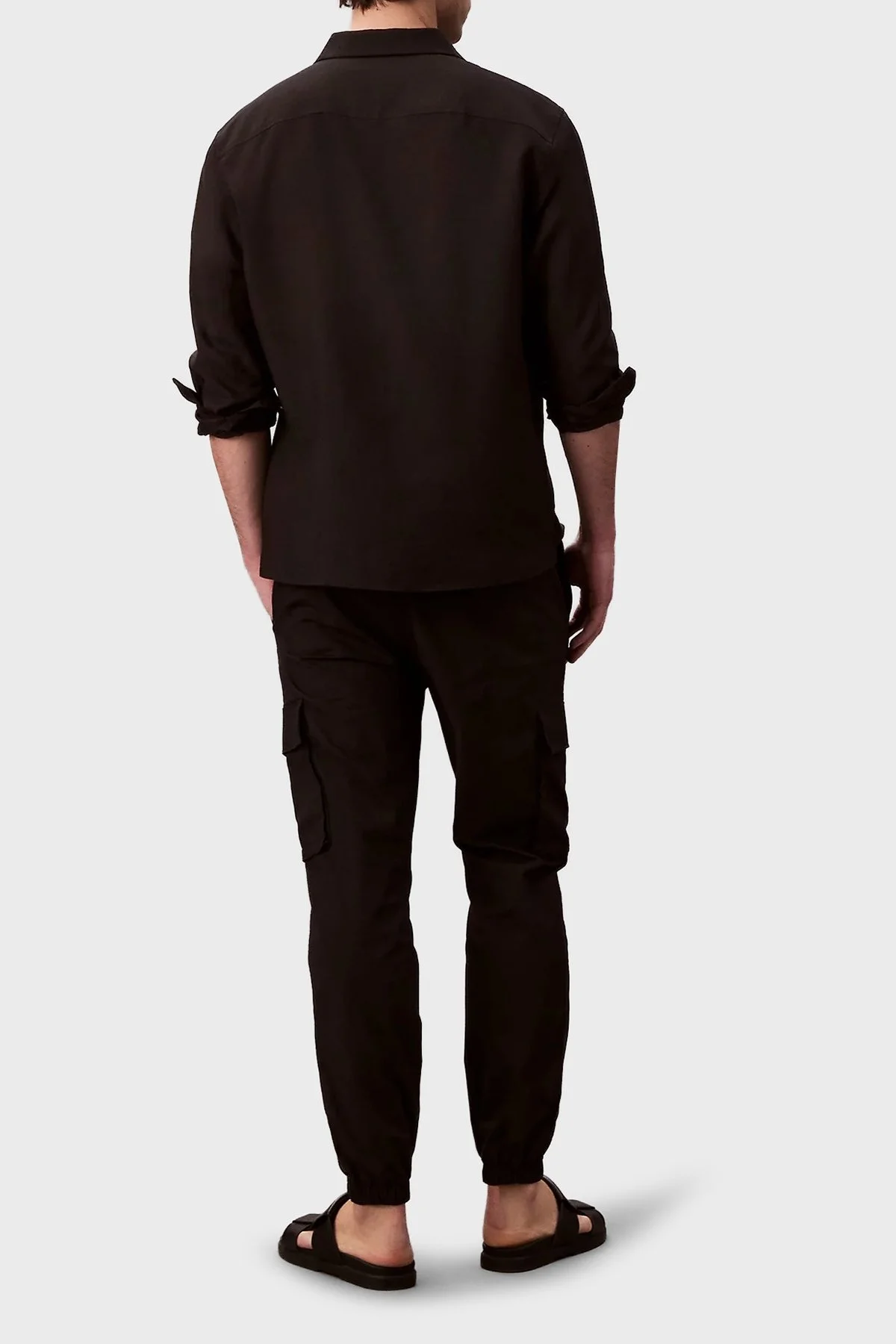 Calvin Klein Streç Pamuklu Skinny Fit Düşük Bel Jogger LV04RC617GUB1 Erkek Pantolon LV04RC617G UB1 SİYAH - 3