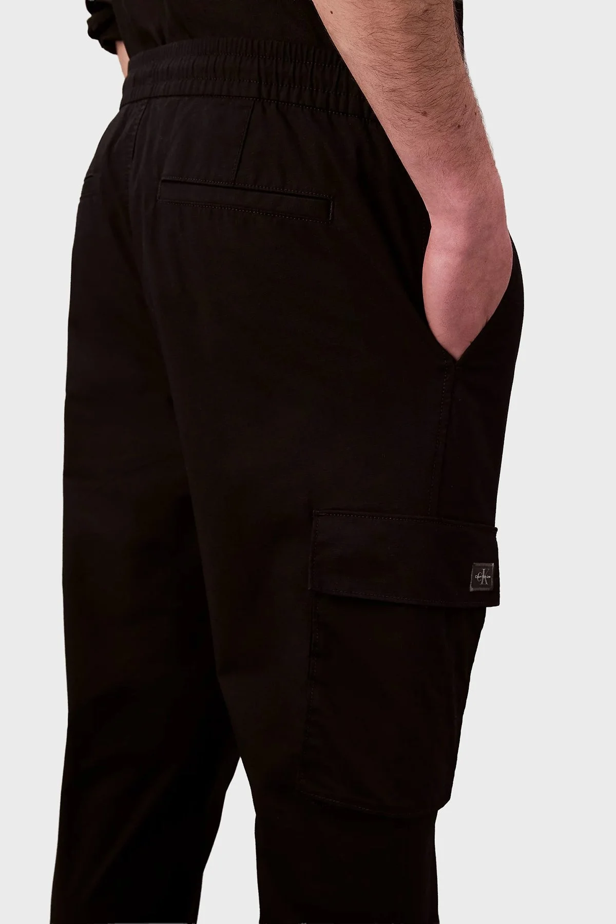 Calvin Klein Streç Pamuklu Skinny Fit Düşük Bel Jogger LV04RC617GUB1 Erkek Pantolon LV04RC617G UB1 SİYAH - 5