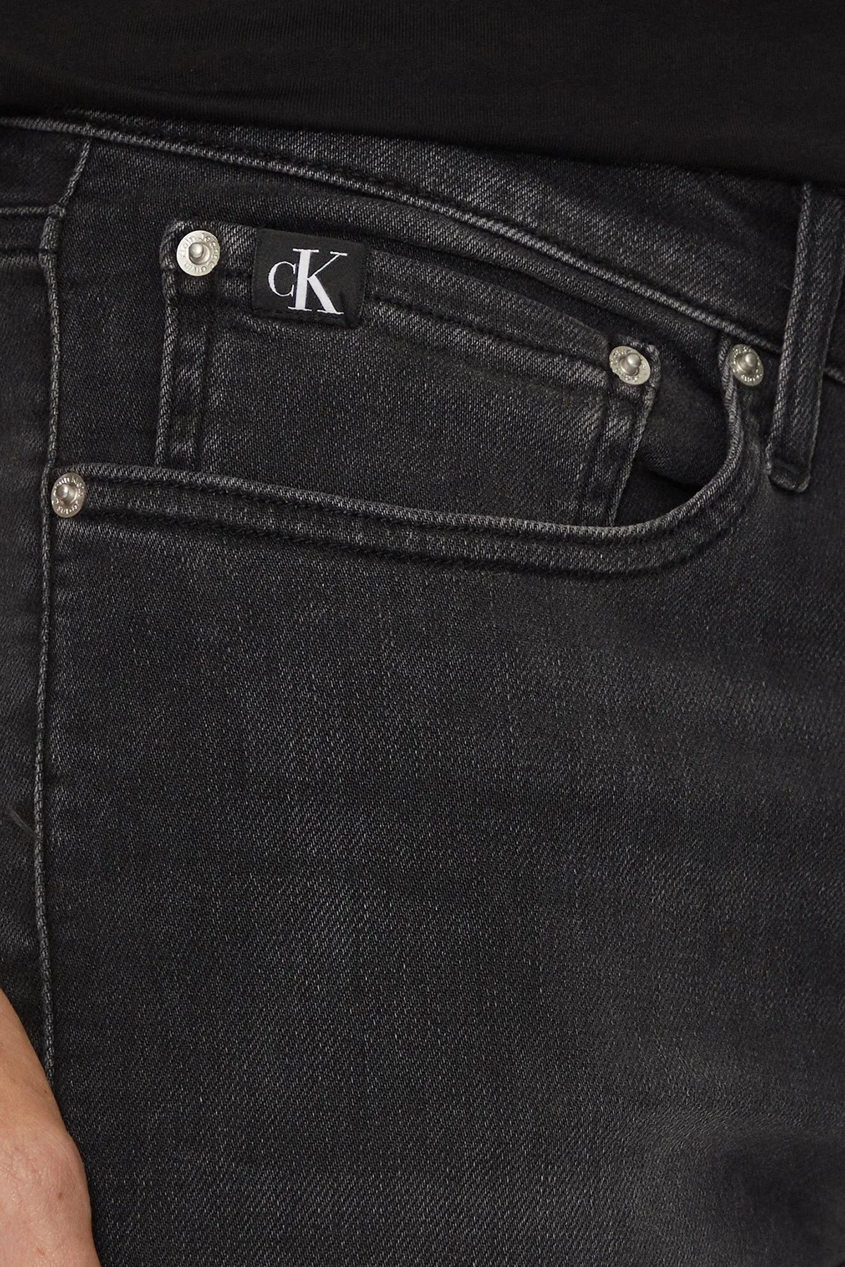 Calvin Klein Streç Pamuklu Skinny Fit Jeans J30J3257431BY Erkek Kot Pantolon J30J325743 1BY SİYAH - 4