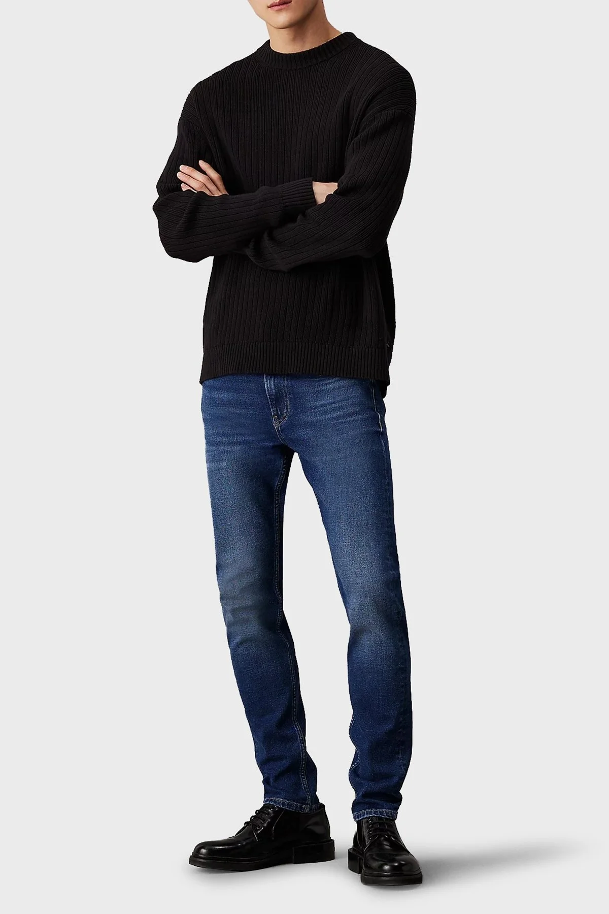 Calvin Klein Streç Pamuklu Skinny Fit Normal Bel Daralan Paça Jeans J30J3259831BJ Erkek Kot Pantolon J30J325983 1BJ LACİVERT - 6