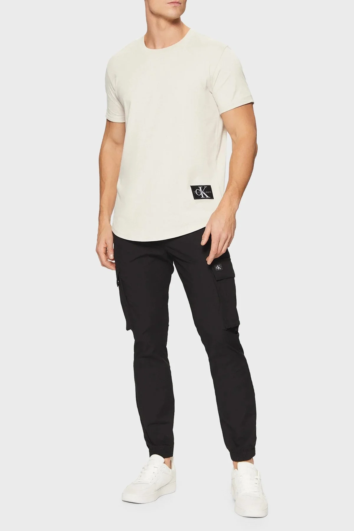 Calvin Klein Streç Pamuklu Skinny Fit Normal Bel Jogger J30J327614BEH Erkek Pantolon J30J327614 BEH SİYAH - 8