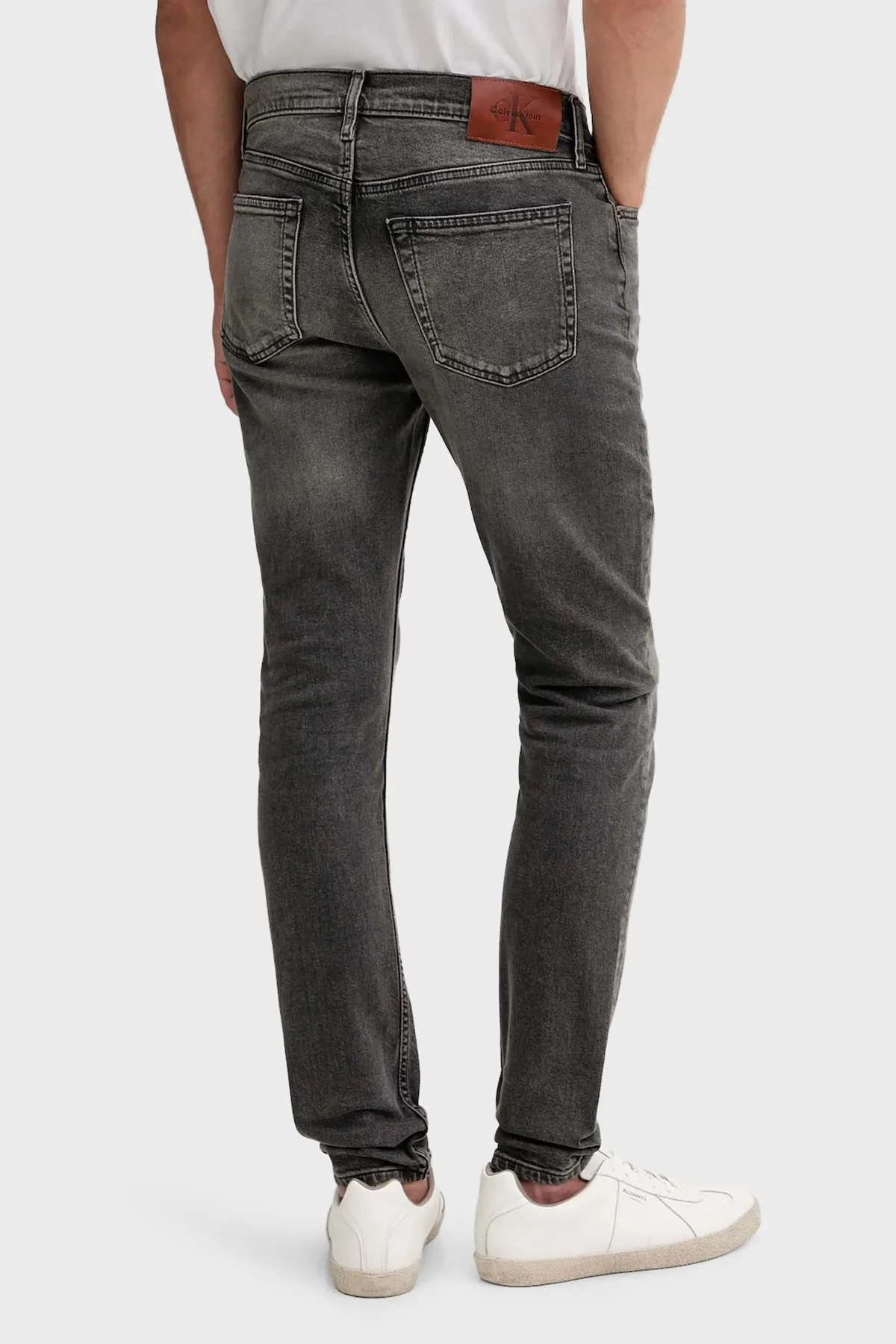 Calvin Klein Streç Pamuklu Slim Fit Dar Paça Jeans LV04RD702GZY3 Erkek Kot Pantolon LV04RD702G ZY3 ANTRASİT - 3