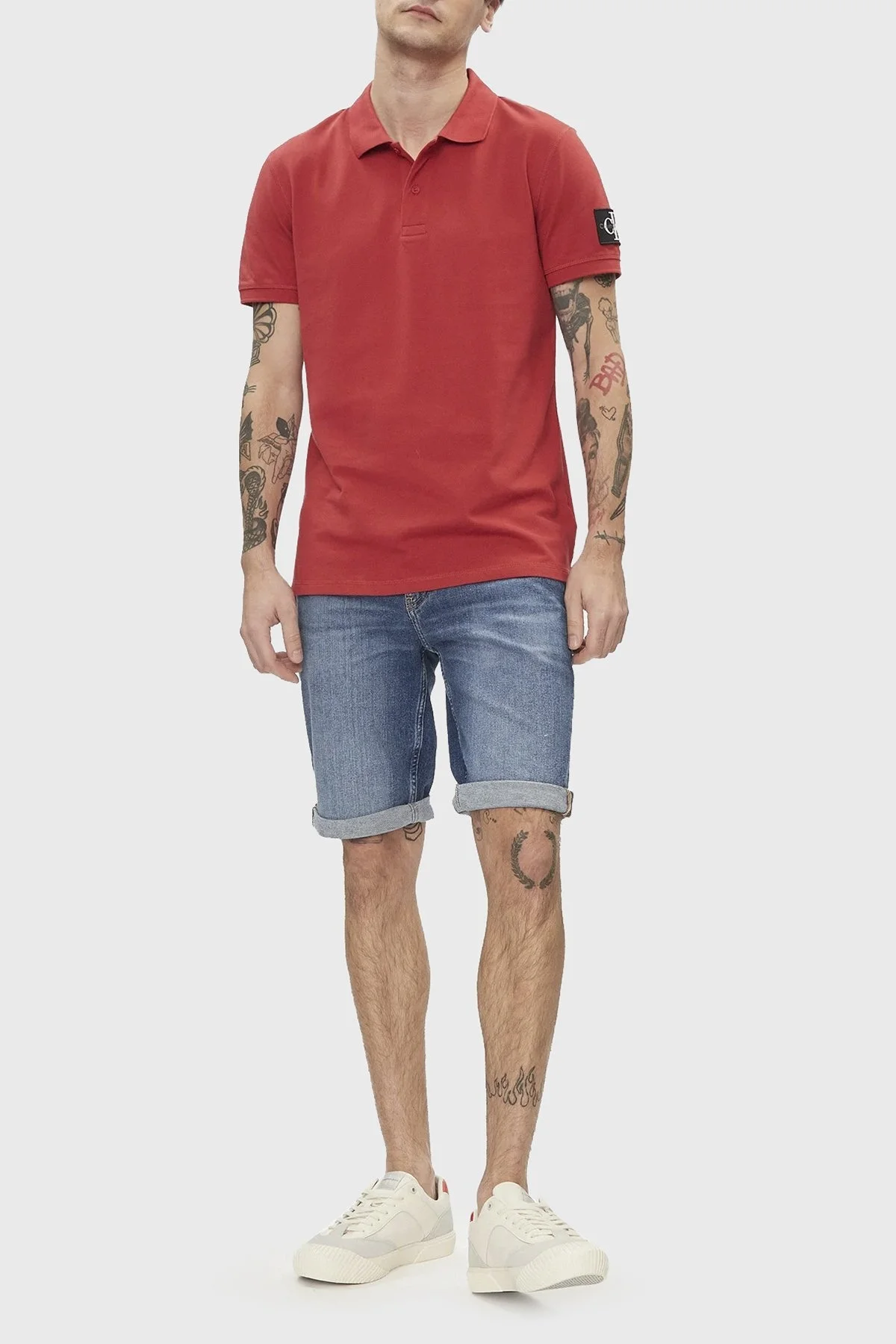 Calvin Klein Streç Pamuklu Slim Fit Denim J30J3248741A4 Erkek Short J30J324874 1A4 MAVİ - 2