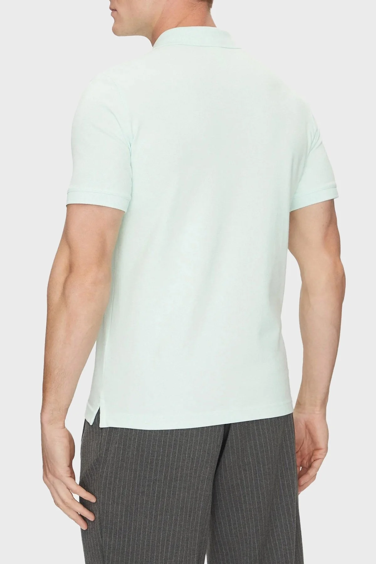 Calvin Klein Streç Pamuklu Slim Fit Düğmeli K10K111196CHJ Erkek Polo Yaka T Shirt K10K111196 CHJ MAVİ - 8