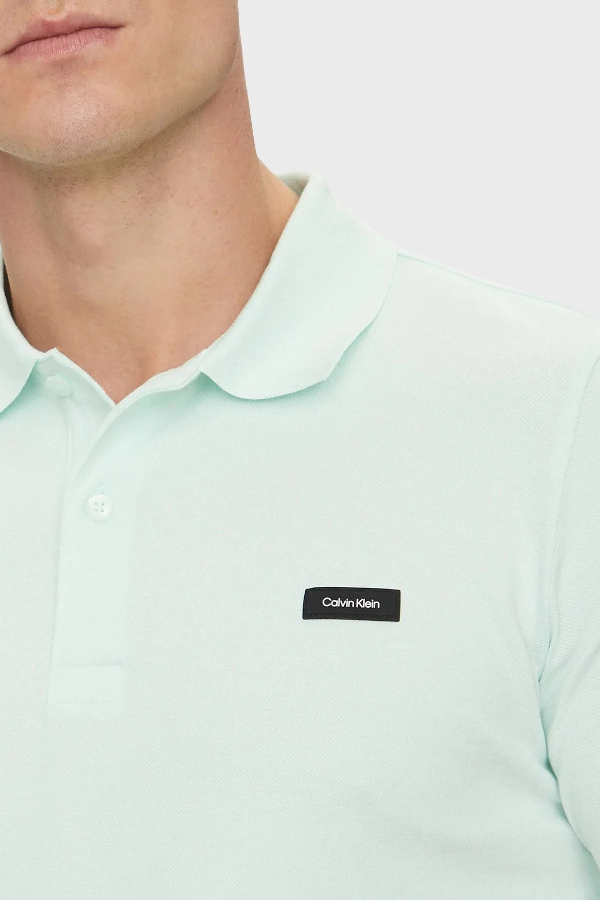 Calvin Klein Streç Pamuklu Slim Fit Düğmeli K10K111196CHJ Erkek Polo Yaka T Shirt K10K111196 CHJ MAVİ - 9