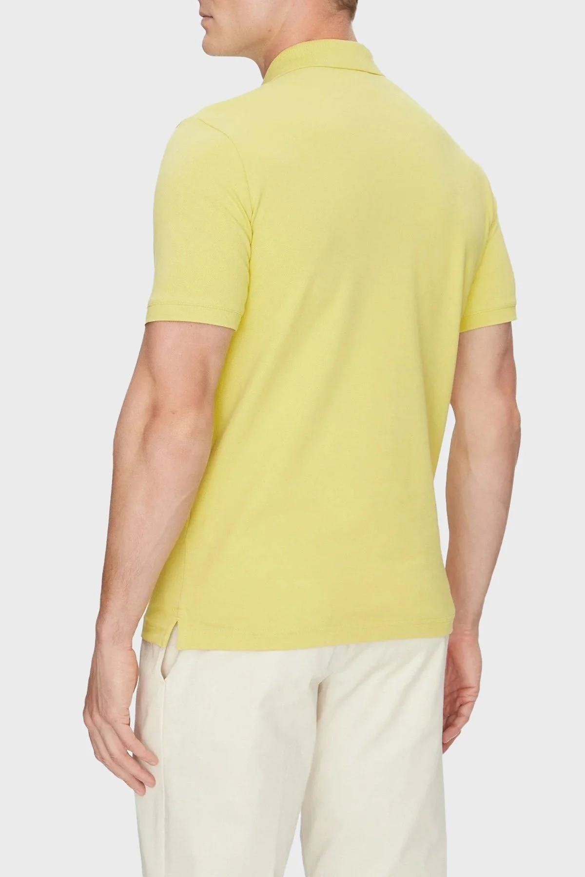 Calvin Klein Streç Pamuklu Slim Fit Düğmeli K10K111196LIN Erkek Polo Yaka T Shirt K10K111196 LIN SARI - 8