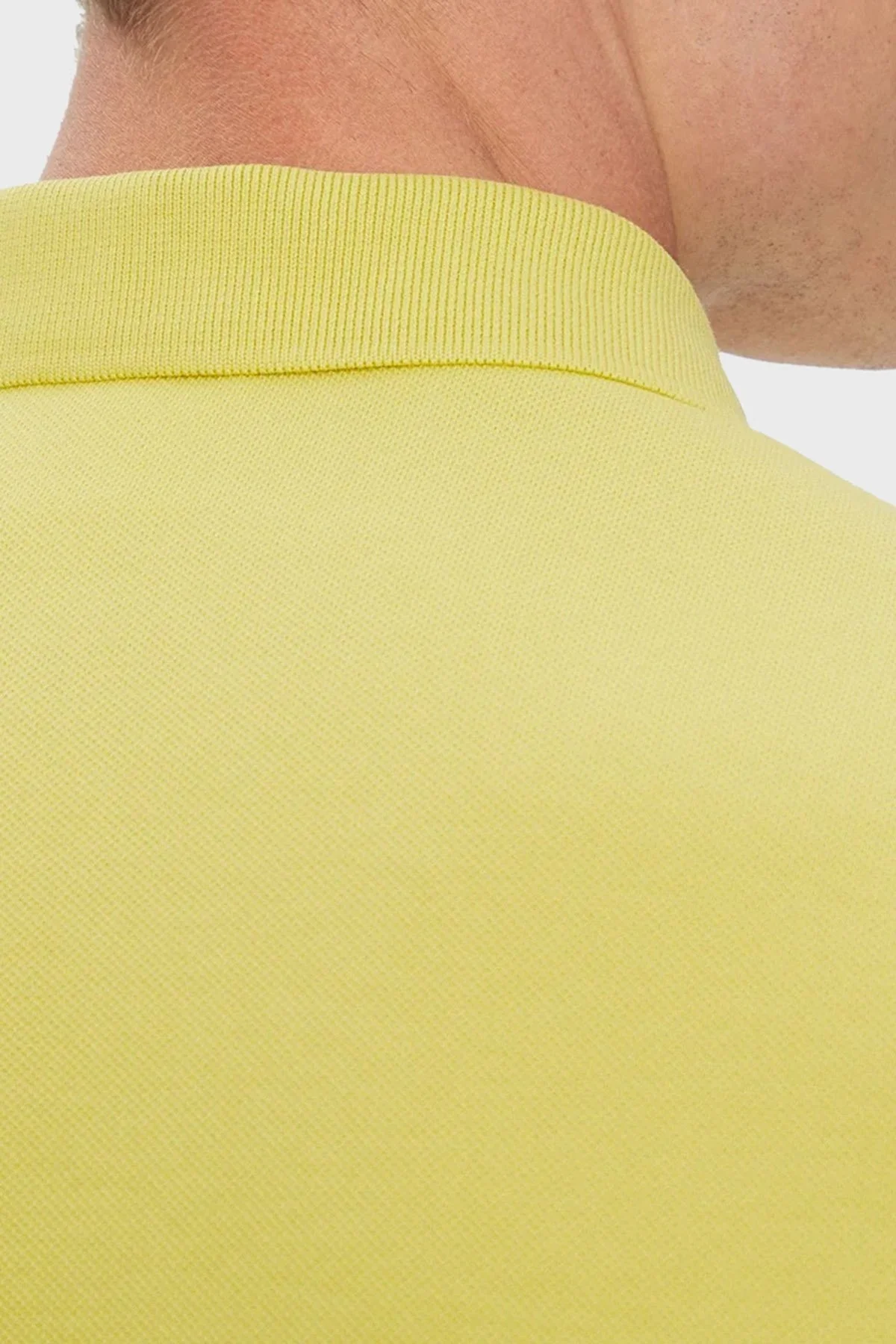 Calvin Klein Streç Pamuklu Slim Fit Düğmeli K10K111196LIN Erkek Polo Yaka T Shirt K10K111196 LIN SARI - 10