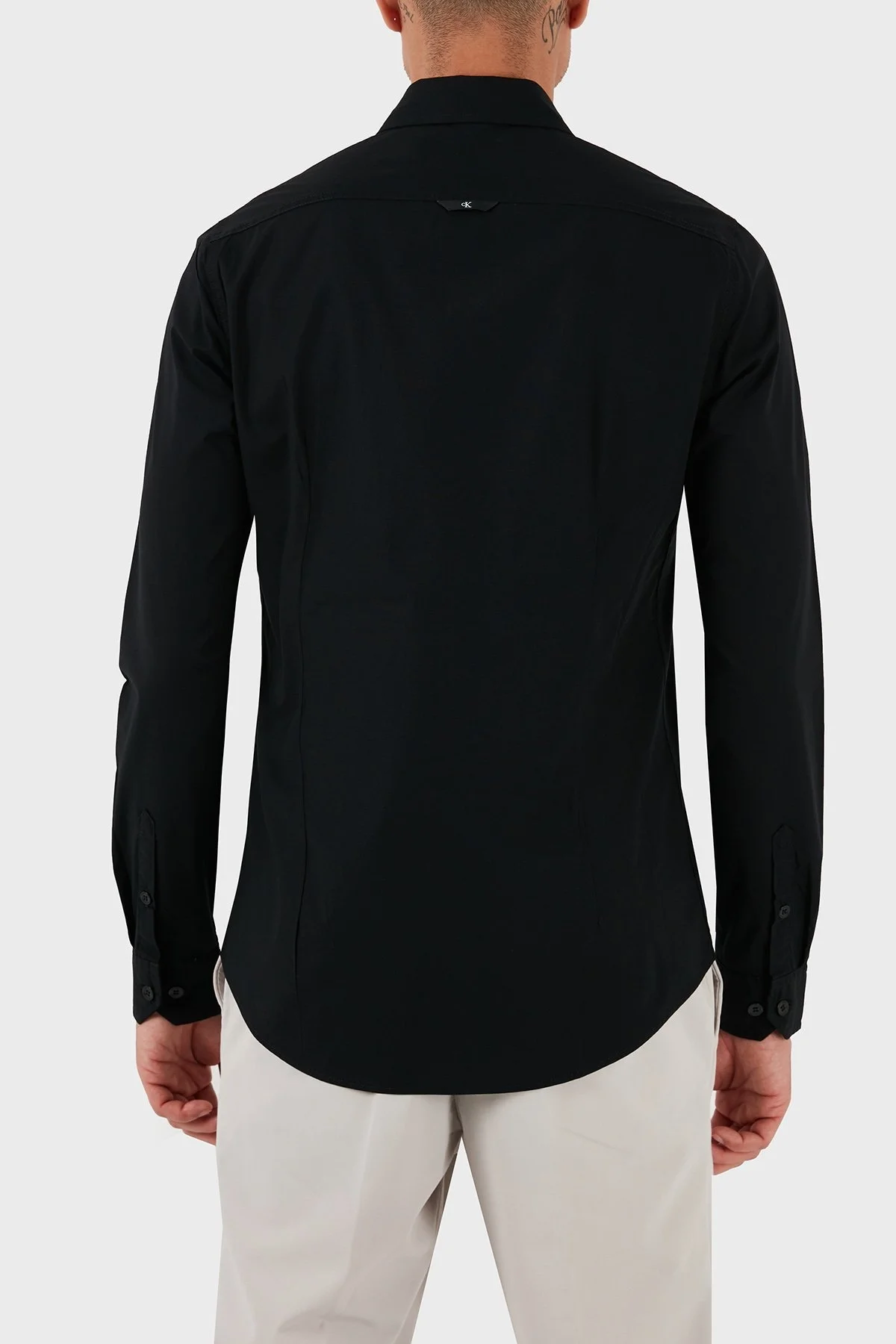 Calvin Klein Streç Pamuklu Slim Fit J30J324614BEH Erkek Gömlek J30J324614 BEH SİYAH - 3