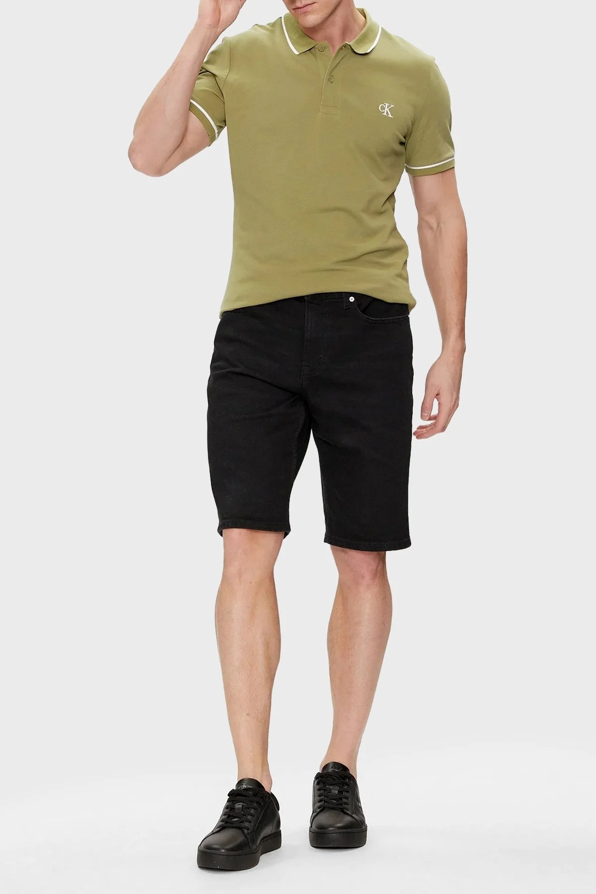 Calvin Klein Streç Pamuklu Slim Fit J30J3248721BY Erkek Short J30J324872 1BY SİYAH - 1