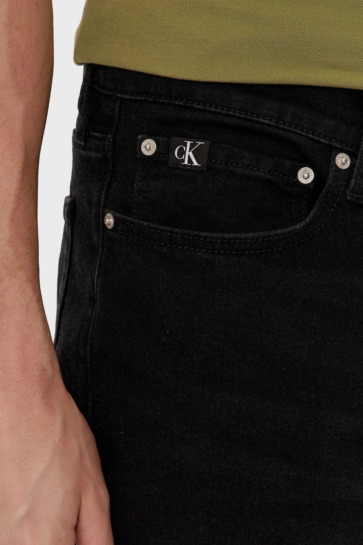 Calvin Klein Streç Pamuklu Slim Fit J30J3248721BY Erkek Short J30J324872 1BY SİYAH - 4